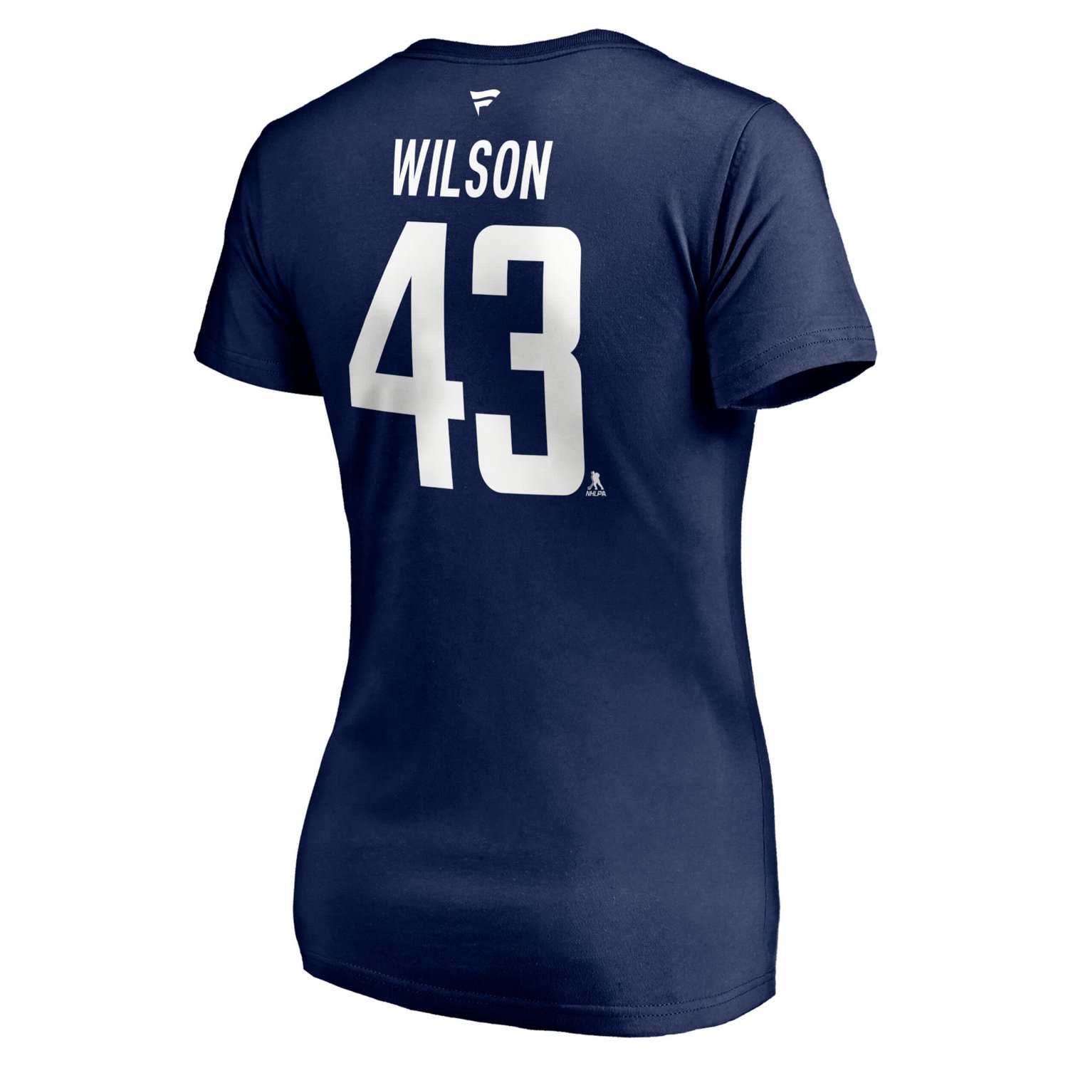 Fanatics Branded Tom Wilson Washington Capitals 2020/21 Alternate Authentic Stack Name  Number V-Neck T-Shirt                    - view number 3