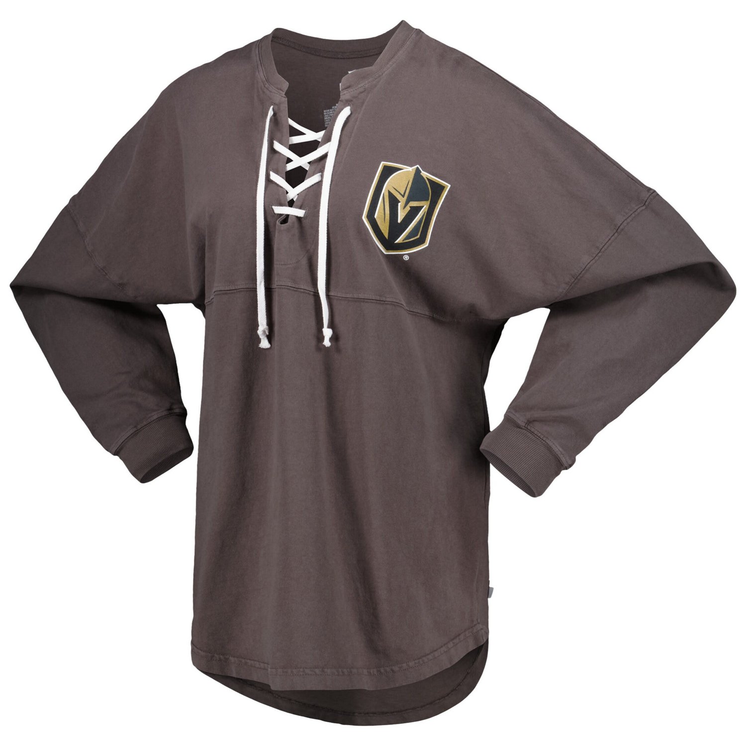 Fanatics Branded Vegas Golden Knights Spirit Lace-Up V-Neck Long Sleeve Jersey T-Shirt                                           - view number 2