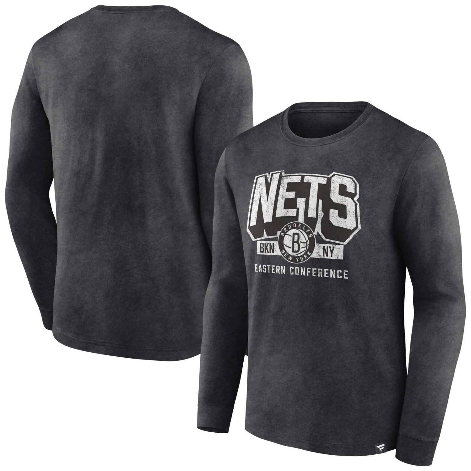Fanatics Brooklyn Nets Front Court Press Snow Wash Long Sleeve T-Shirt