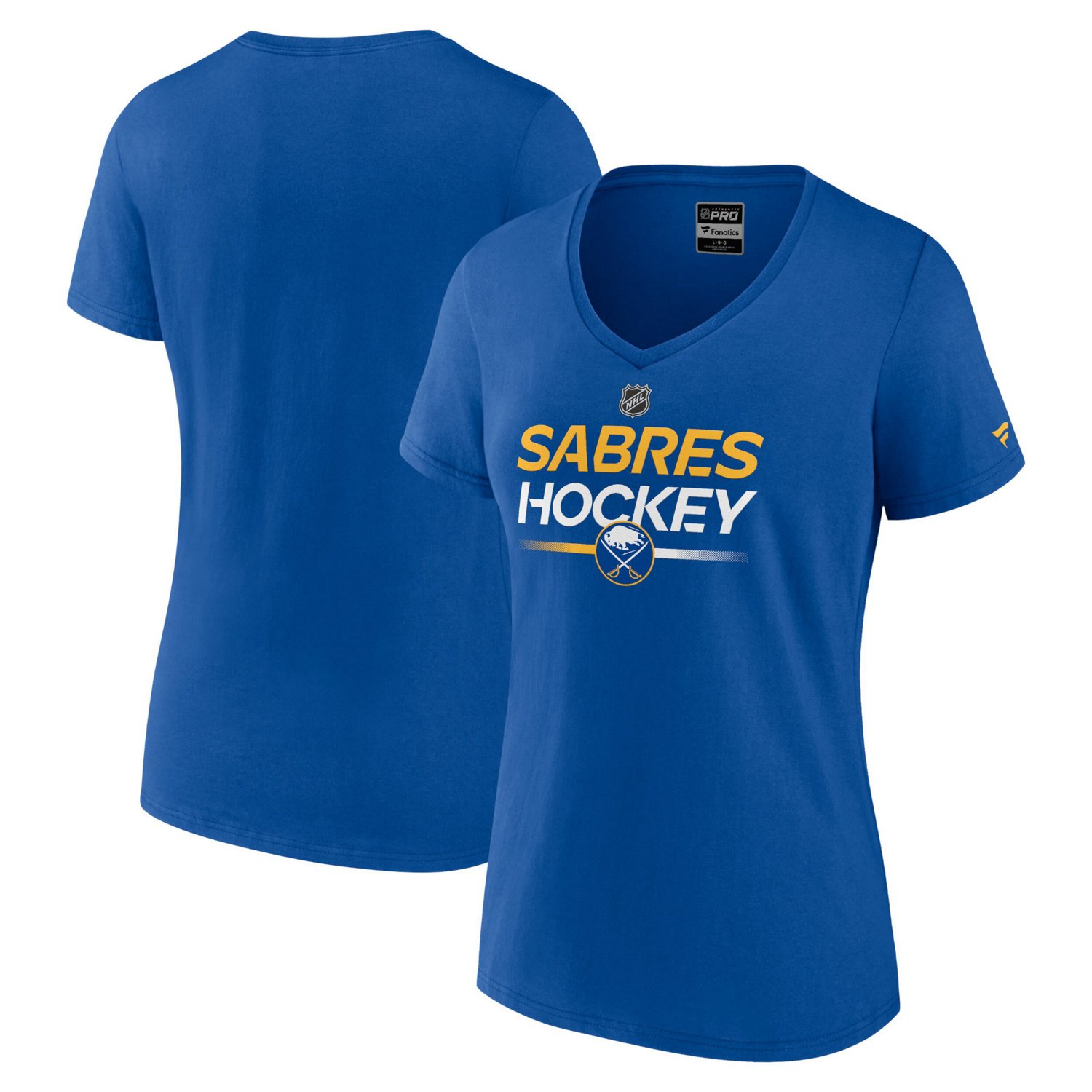 Fanatics Buffalo Sabres Authentic Pro V-Neck T-Shirt                                                                             - view number 1
