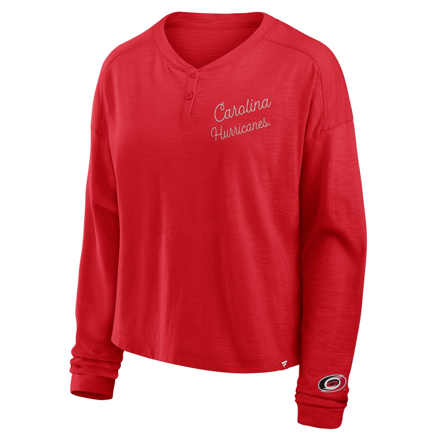 Fanatics Carolina Hurricanes Oversized All Out Effort Long Sleeve Henley T-Shirt - view number 2