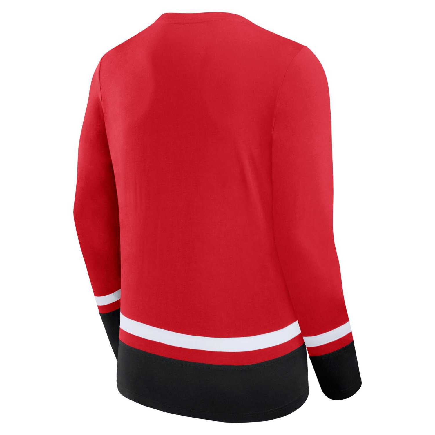 Fanatics Chicago Blackhawks Back Pass Lace-Up Long Sleeve T-Shirt
