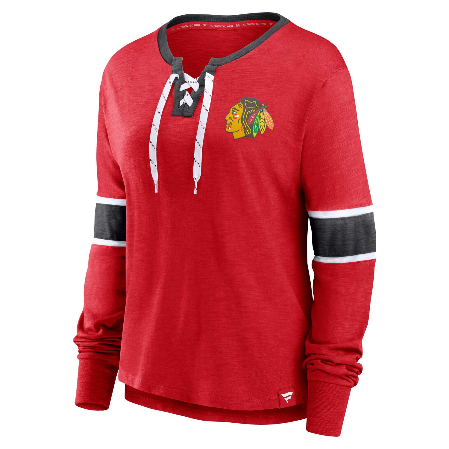 Fanatics Chicago Blackhawks Effervescent Exclusive Lace-Up Long Sleeve T-Shirt - view number 2