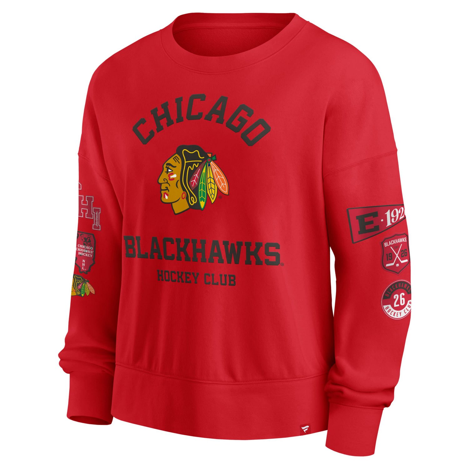 Fanatics Chicago Blackhawks Go Team Pullover Sweatshirt                                                                          - view number 2