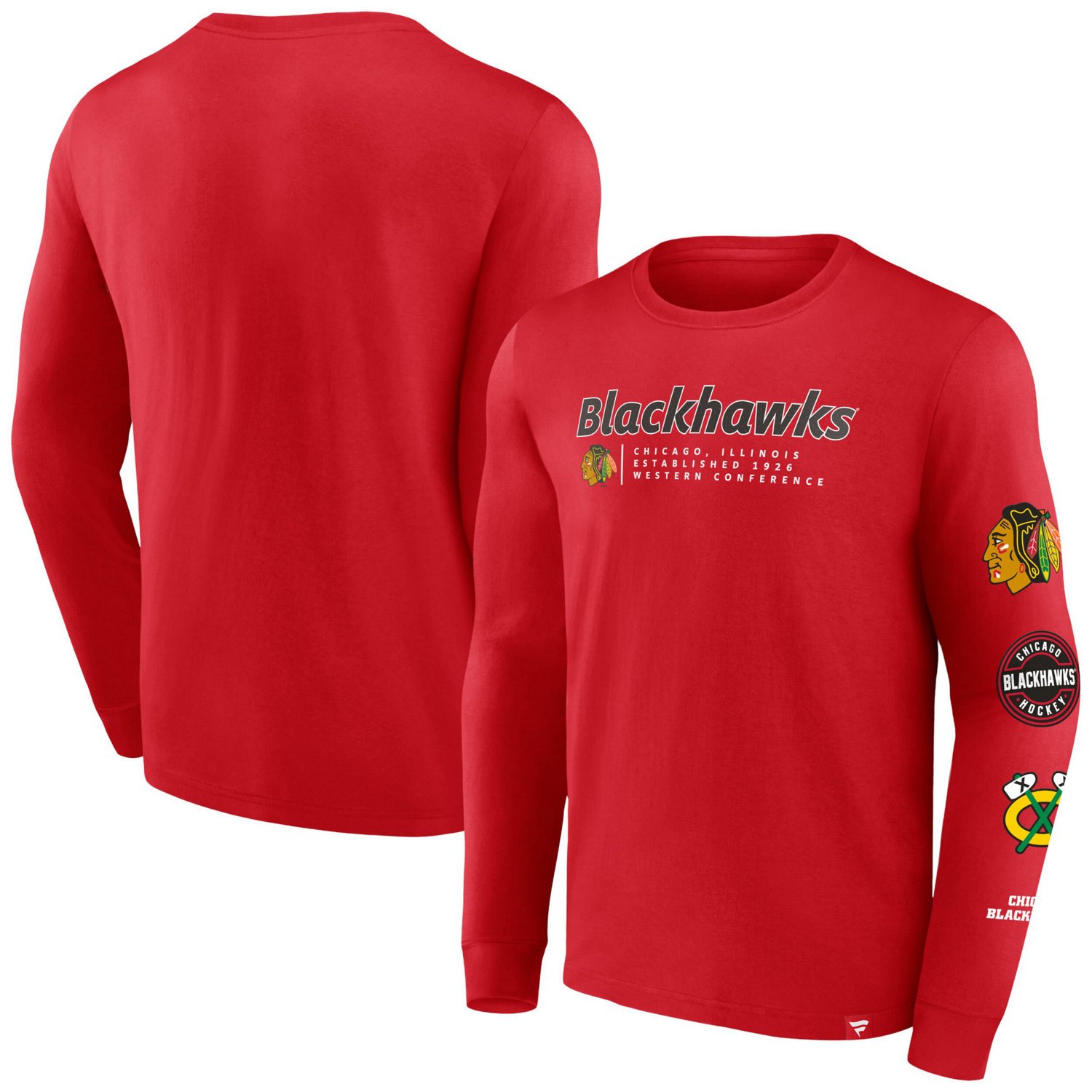 Fanatics Chicago Blackhawks Strike the Goal Long Sleeve T-Shirt                                                                  - view number 1