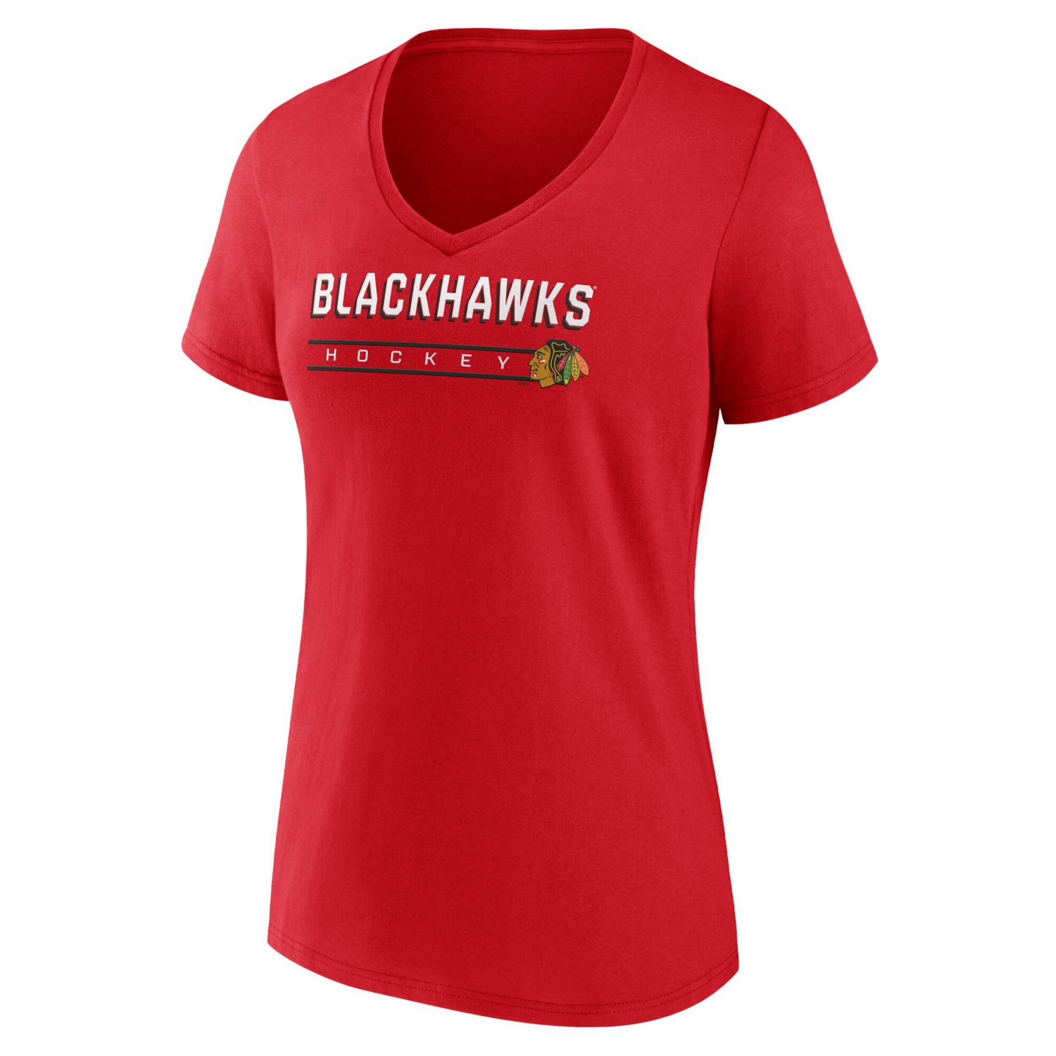 Fanatics Chicago Blackhawks V-Neck T-Shirt                                                                                       - view number 2