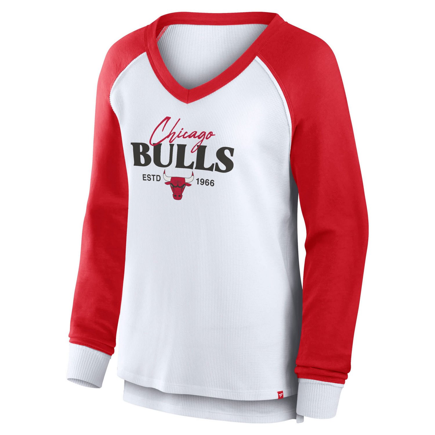 Fanatics Chicago Bulls Open Lane Waffle Long Sleeve V-Neck T-Shirt - view number 2