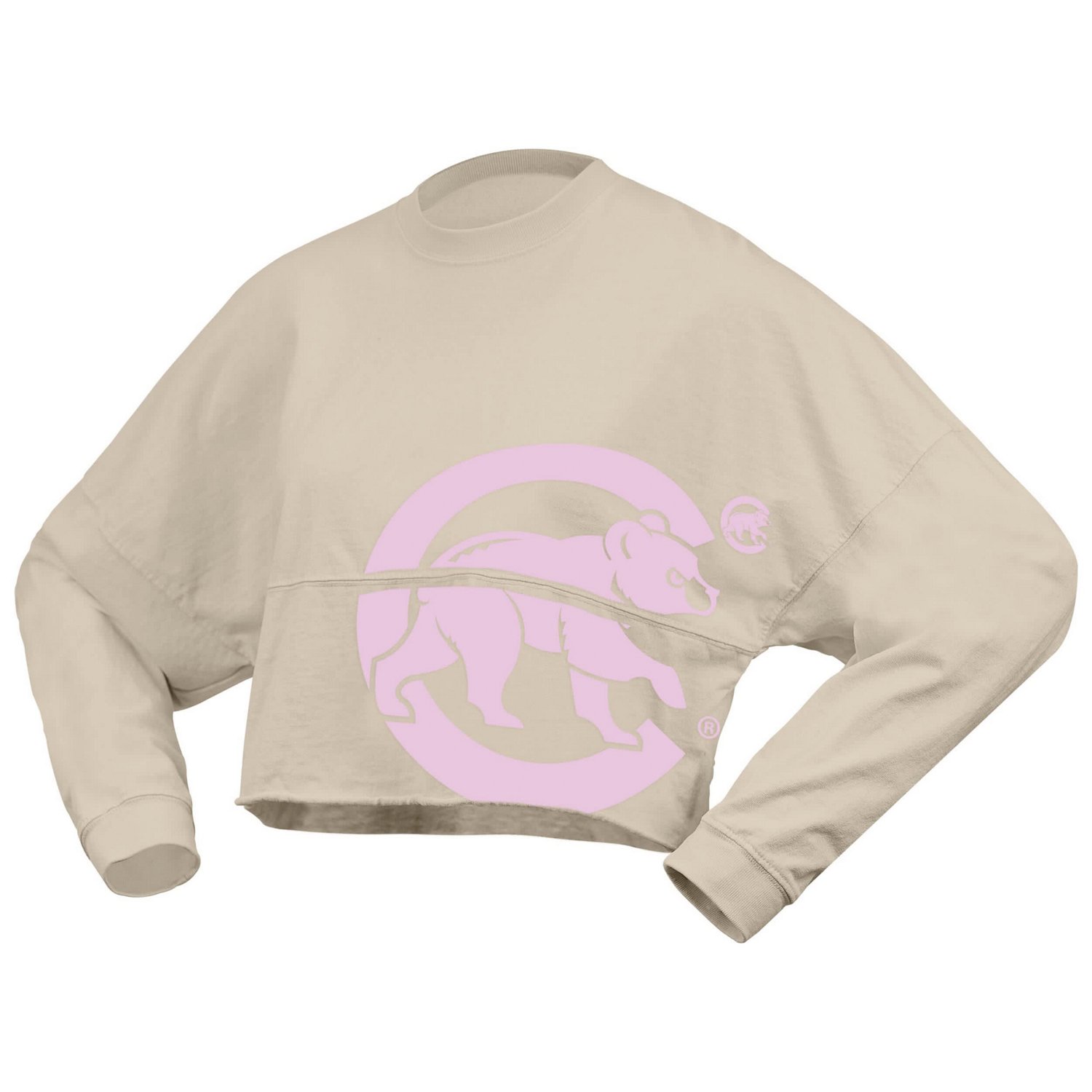 Fanatics Chicago Cubs Floral Preppy Cropped Long Sleeve T-Shirt - view number 2