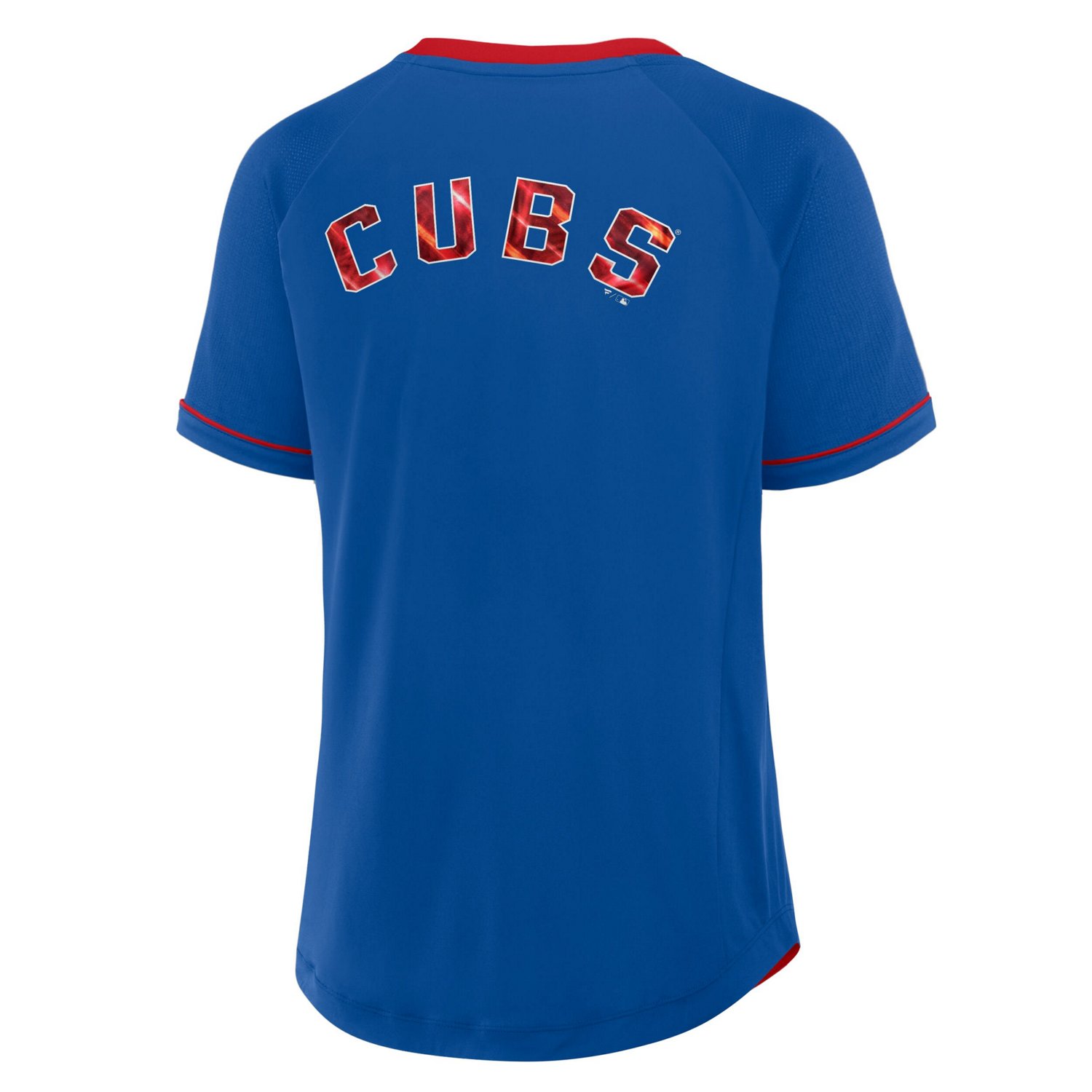 Fanatics Chicago Cubs League Diva Star Raglan V-Neck T-Shirt - view number 3