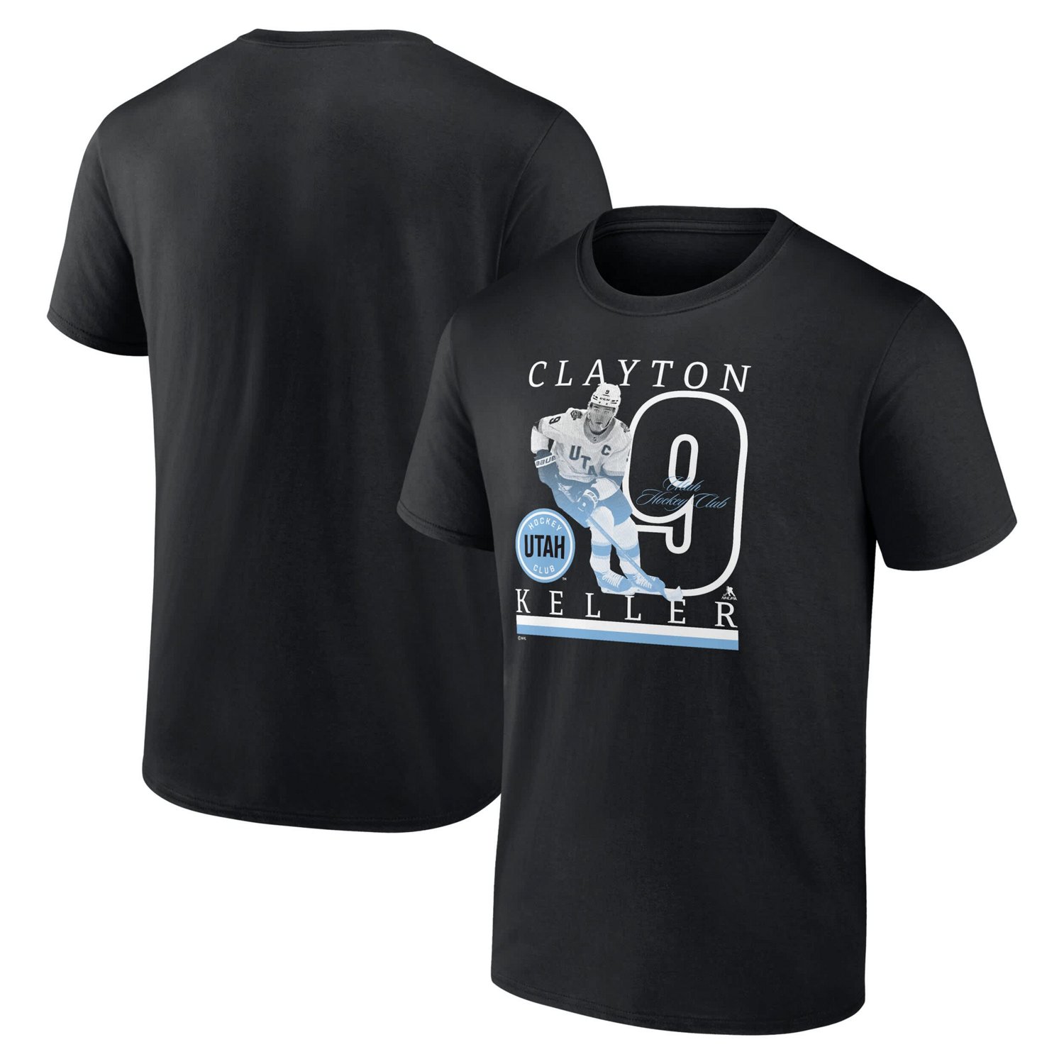 Fanatics Clayton Keller Utah Hockey Club Authentic Stack Name  Number T-Shirt