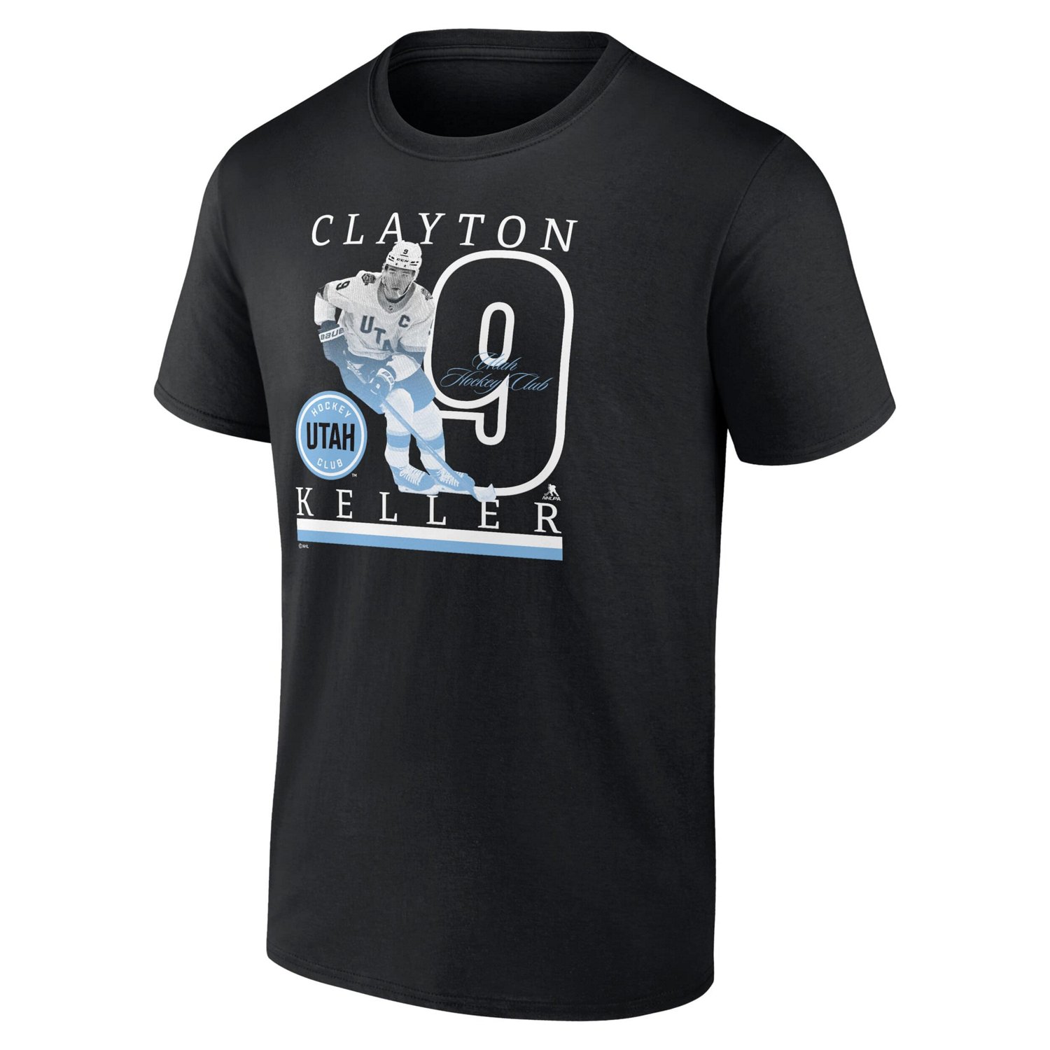Fanatics Clayton Keller Utah Hockey Club Authentic Stack Name  Number T-Shirt