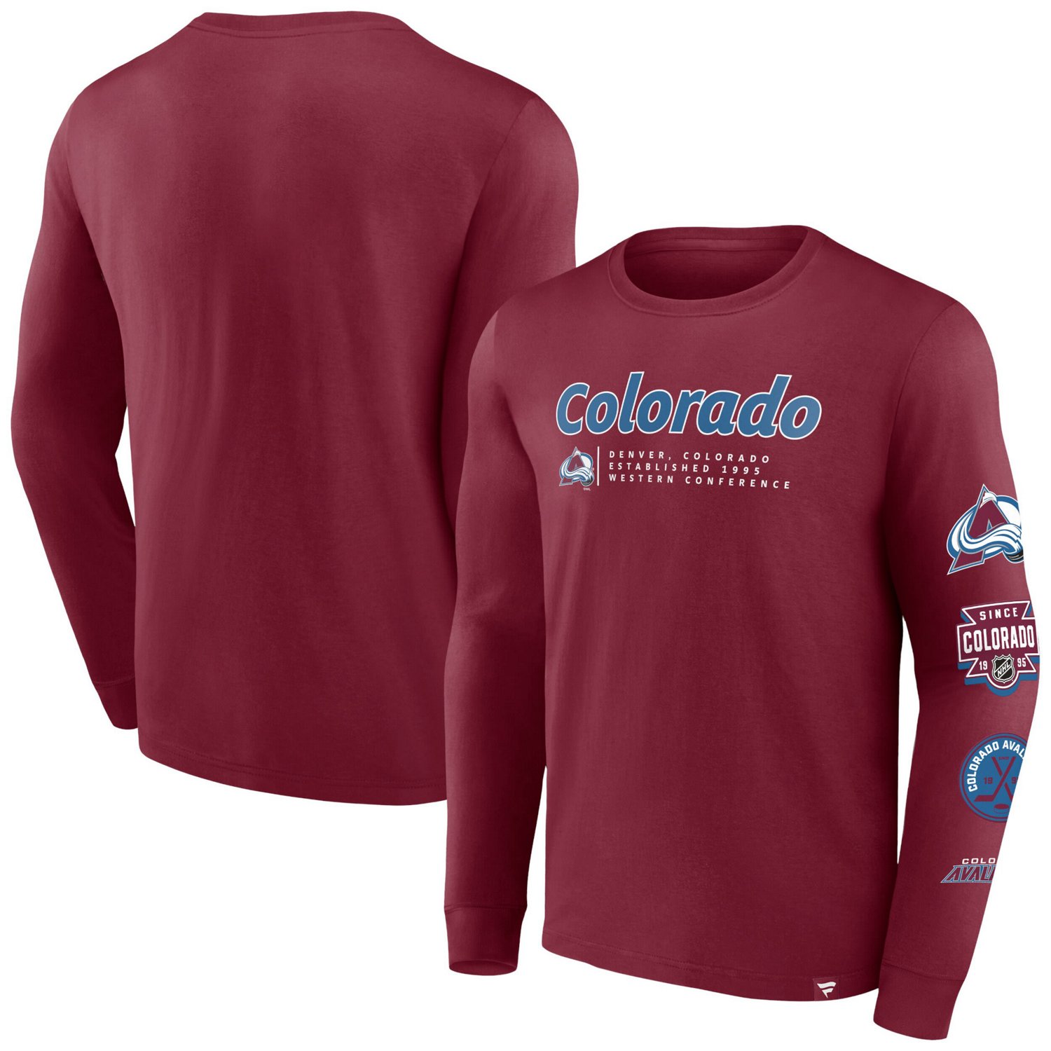 Fanatics Colorado Avalanche Strike the Goal Long Sleeve T-Shirt