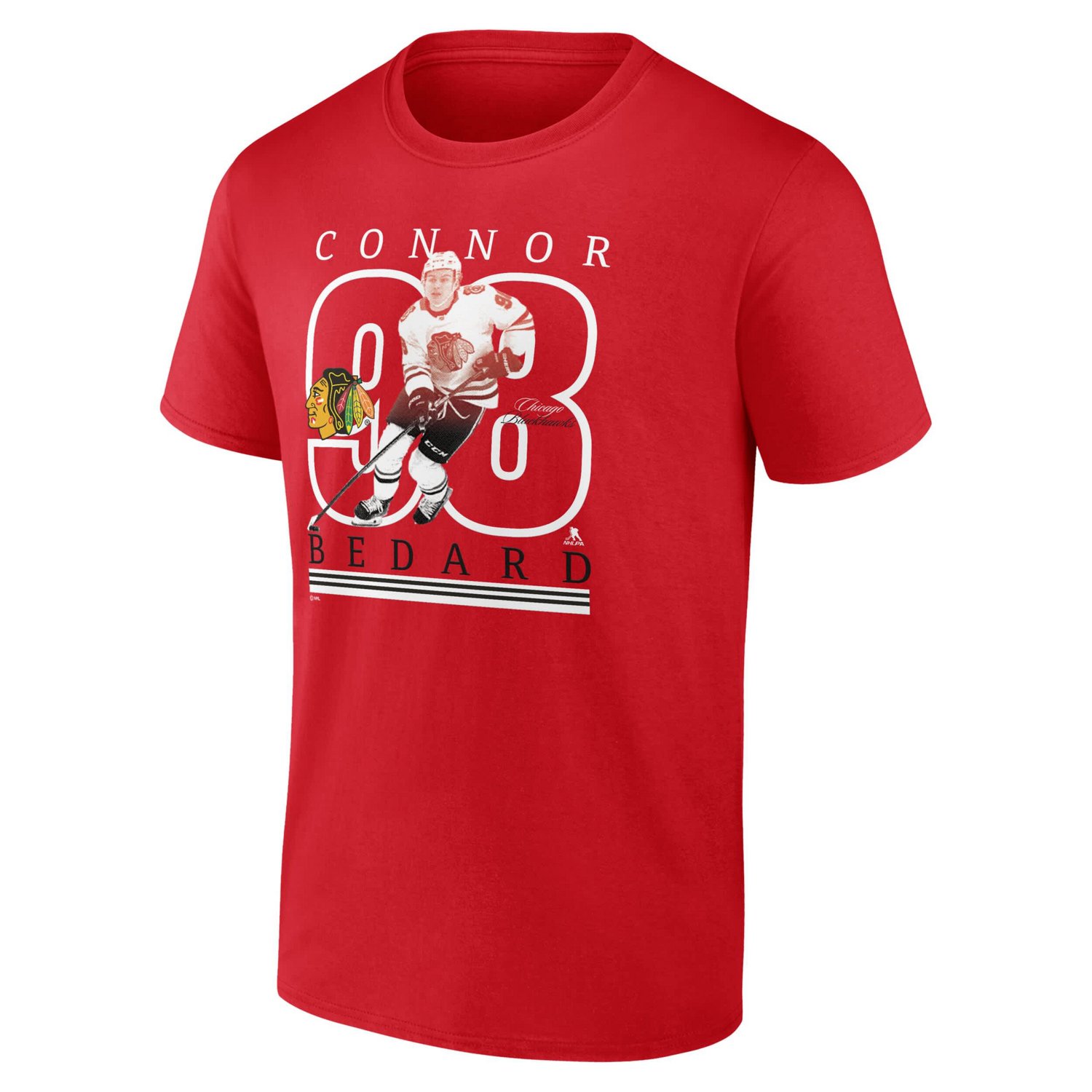 Fanatics Connor Bedard Athletic Chicago Blackhawks Player T-Shirt - view number 2
