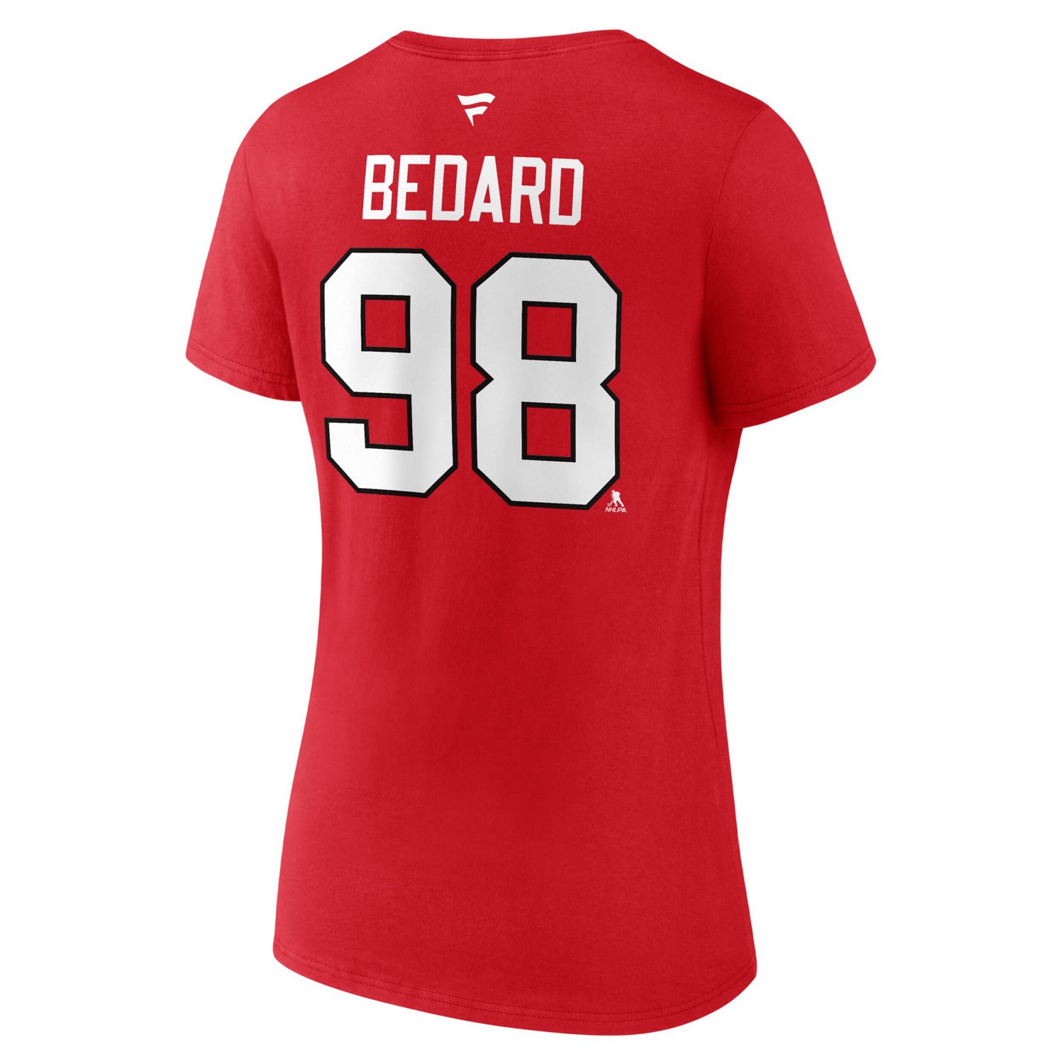 Fanatics Connor Bedard Chicago hawks 2023 NHL Draft Authentic Stack Player Name  Number V-Neck T-Shirt                           - view number 3