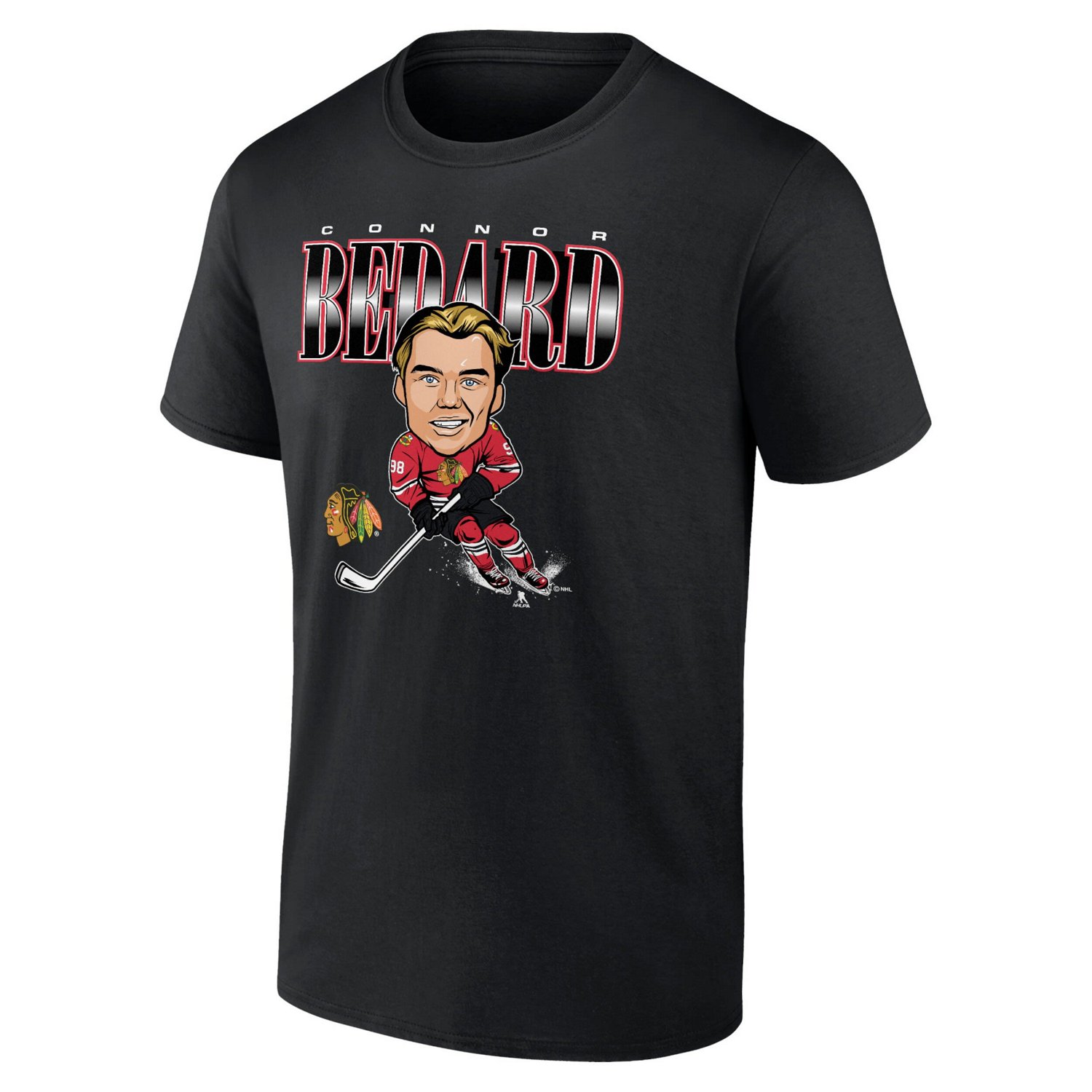 Fanatics Connor Bedard Chicago hawks Player Caricature T-Shirt                                                                   - view number 2