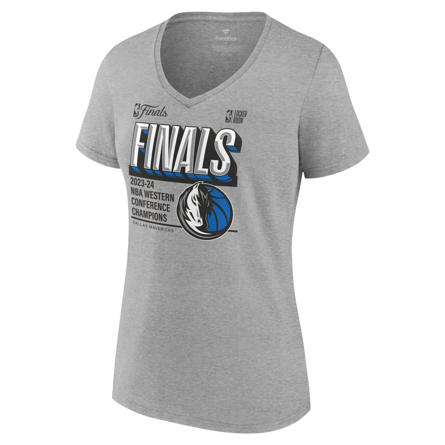 Fanatics Dallas Mavericks 2024 Western Conference Champions Locker Room Post Up Move V-Neck T-Shirt - view number 2