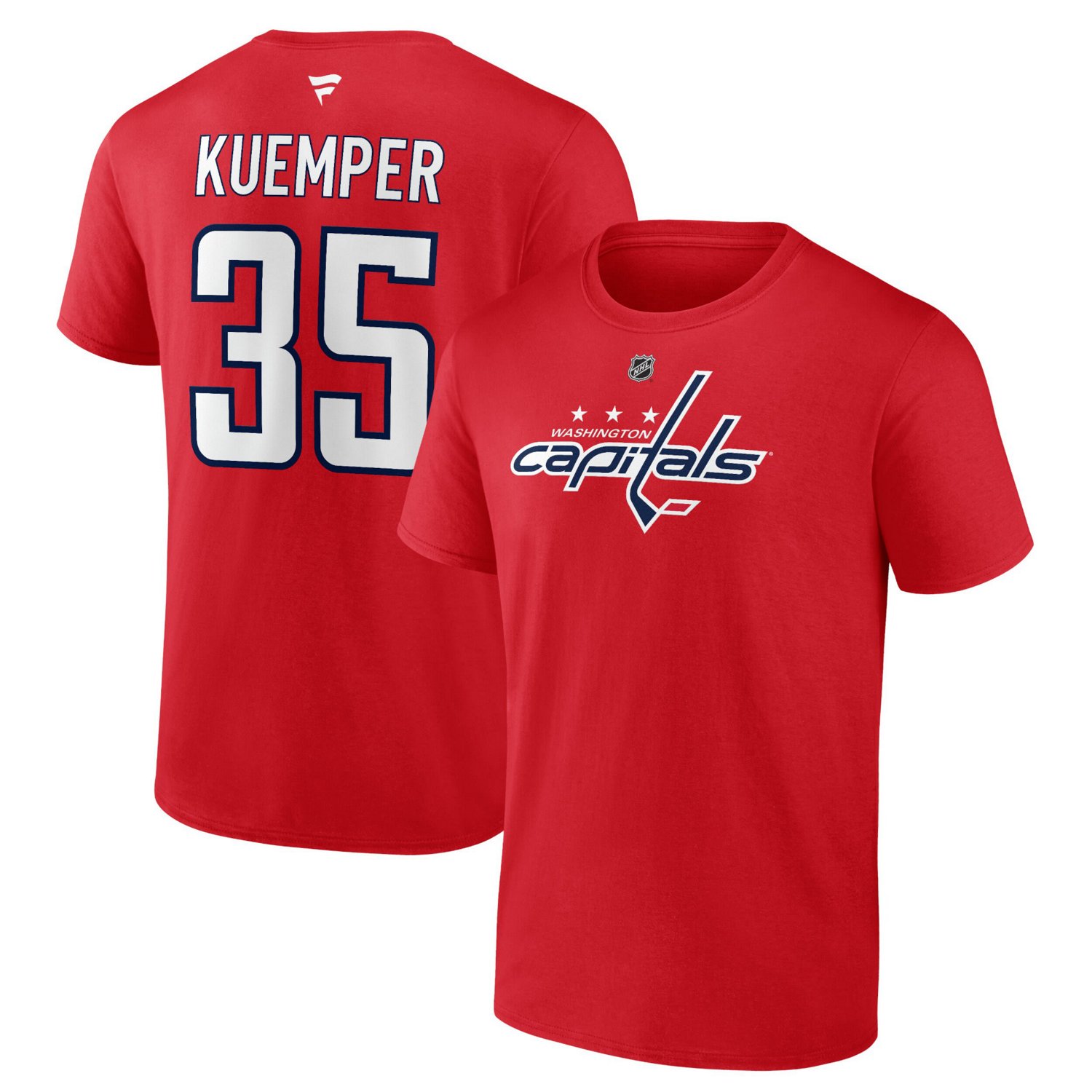 Fanatics Darcy Kuemper Washington Capitals Authentic Stack Name  Number T-Shirt