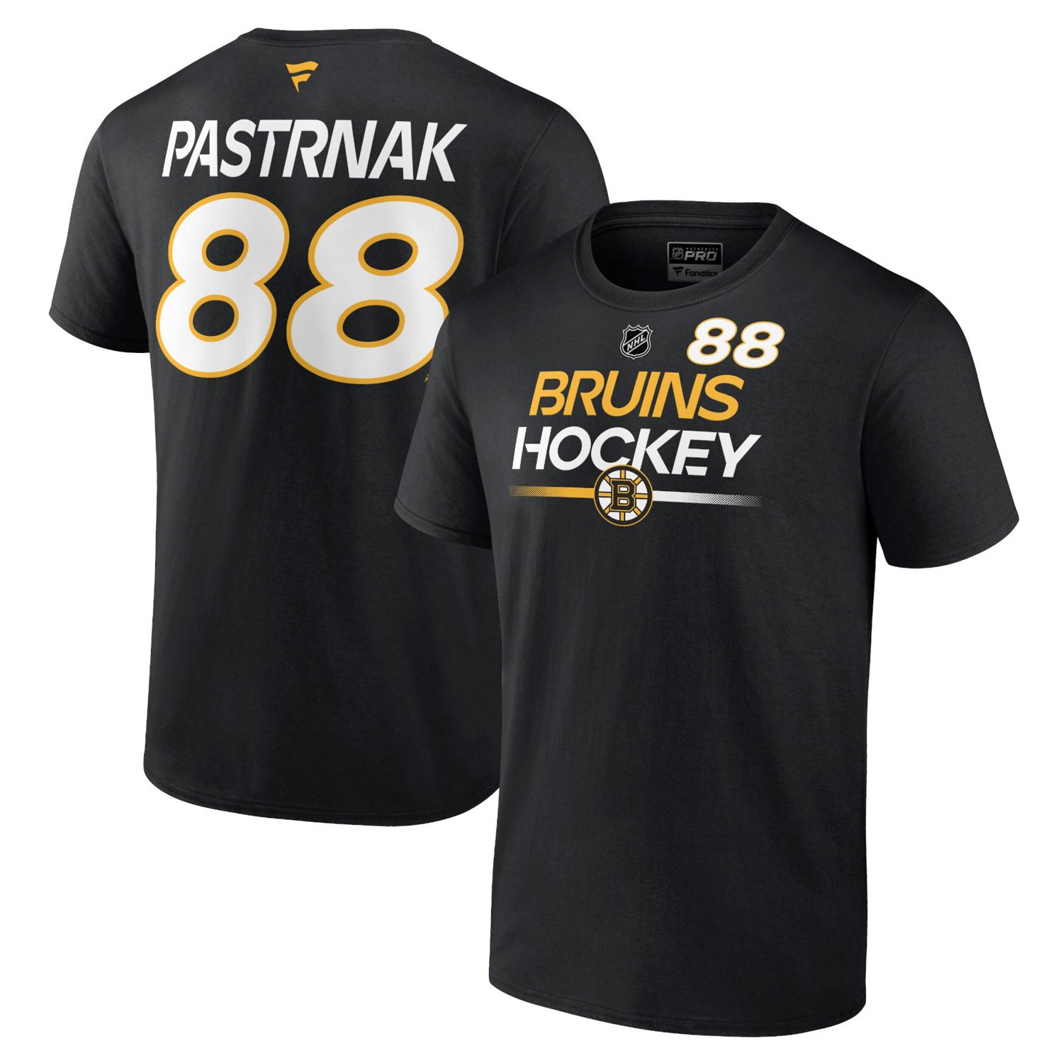 Fanatics David Pastrnak Boston Bruins Authentic Pro Prime Name  Number T-Shirt