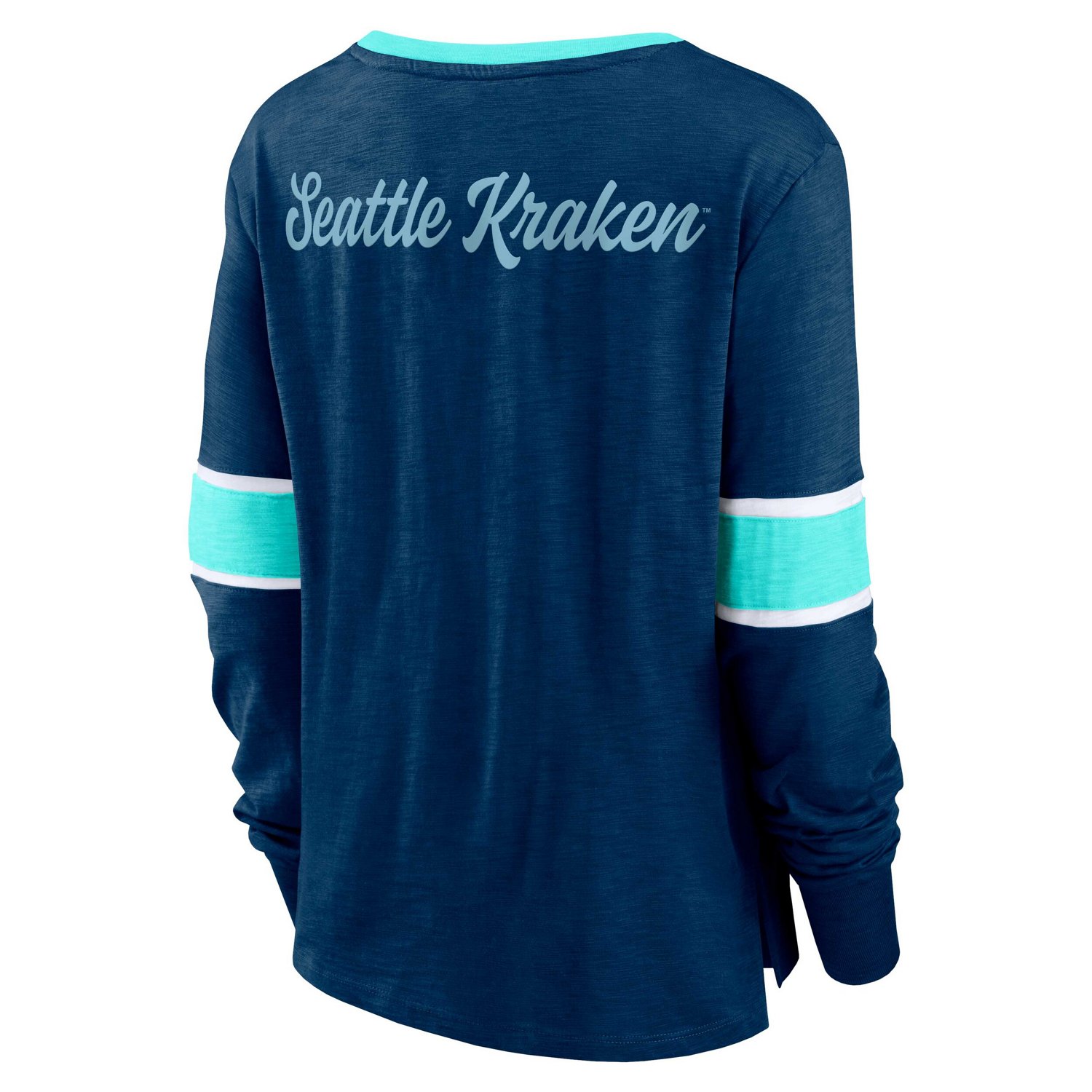 Fanatics Deep Sea Seattle Kraken Effervescent Exclusive Lace-Up Long Sleeve T-Shirt - view number 3