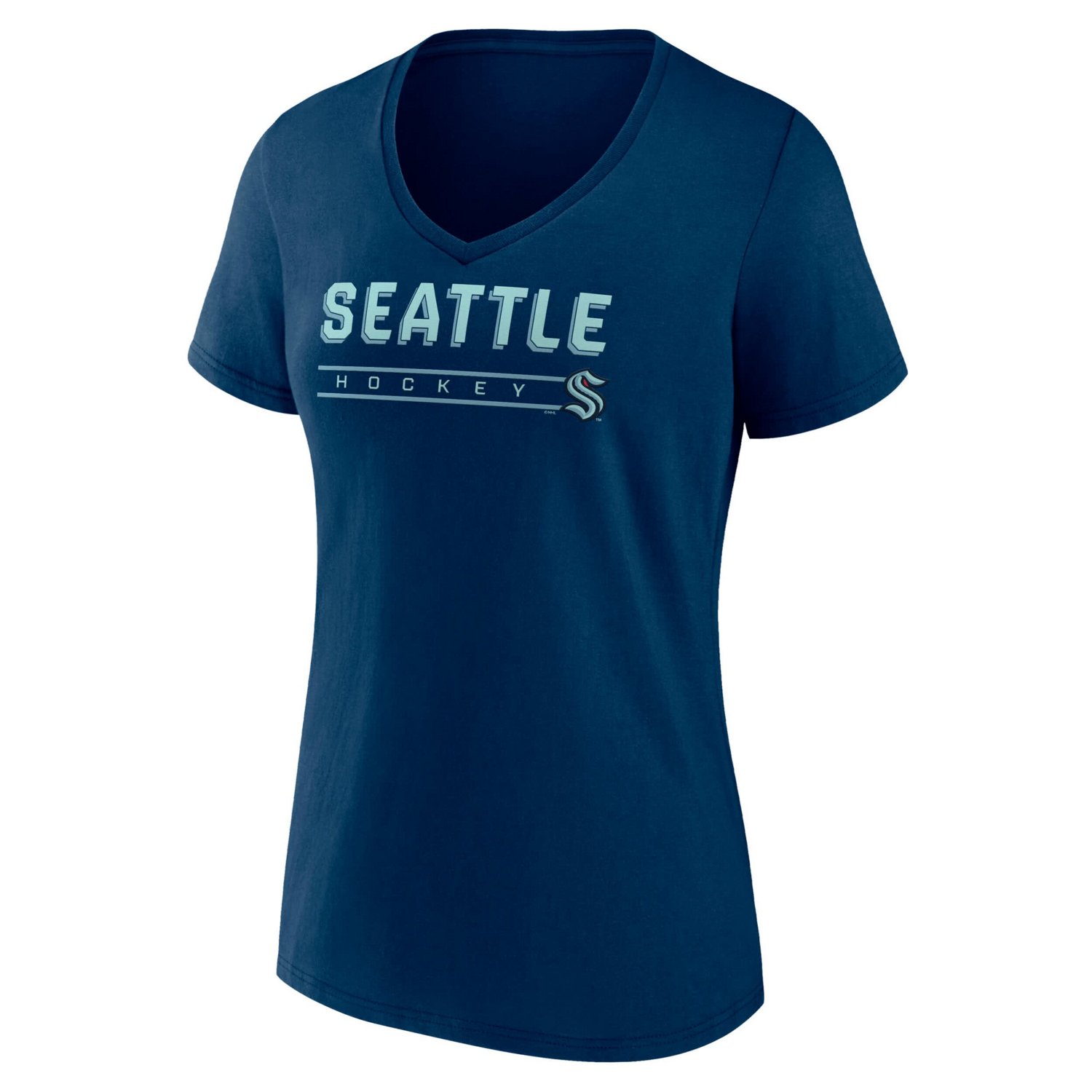 Fanatics Deep Sea Seattle Kraken V-Neck T-Shirt                                                                                  - view number 2