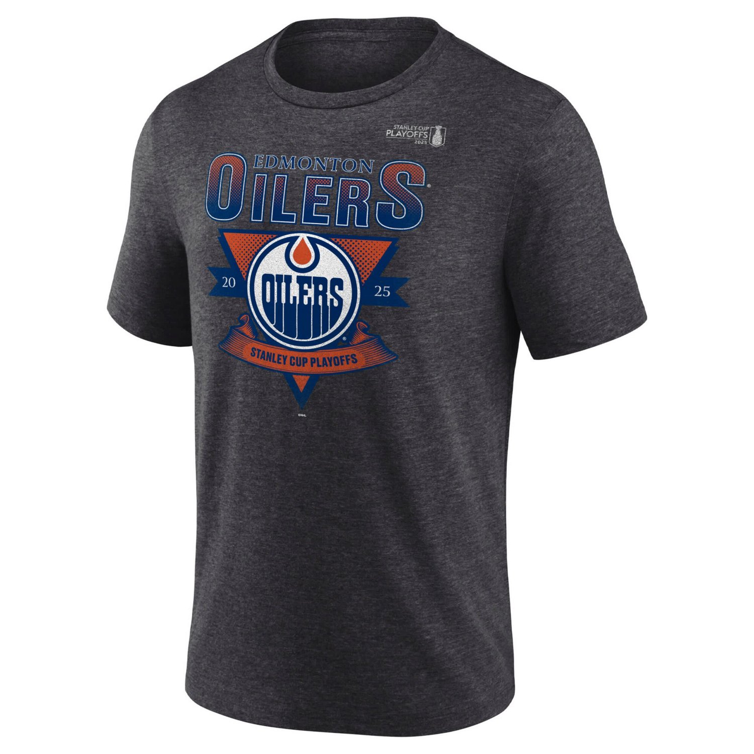 Fanatics Edmonton Oilers 2025 Stanley Cup Playoffs Crossbar Tri-Blend T-Shirt - view number 2