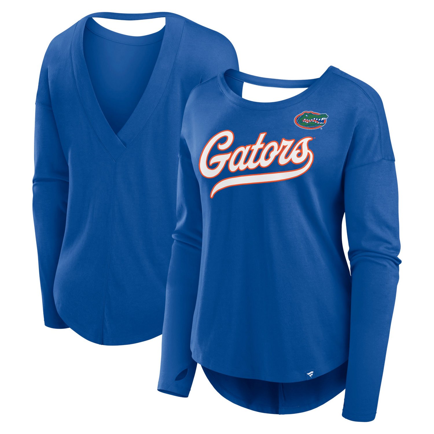 Fanatics Florida Gators Training Camp Core Long Sleeve V-Neck Fashion T-Shirt                                                   