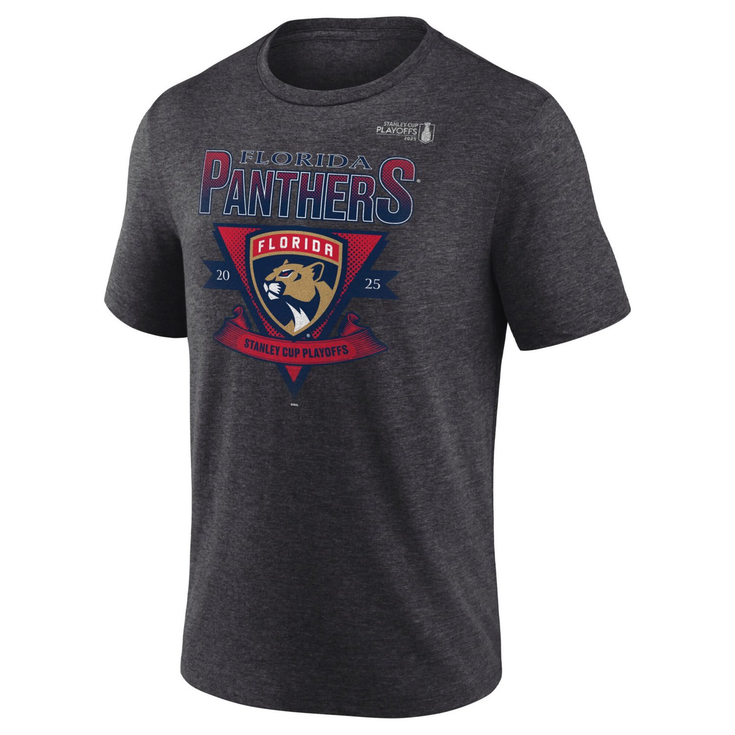 Fanatics Florida Panthers 2025 Stanley Cup Playoffs Crossbar Tri-Blend T-Shirt - view number 2