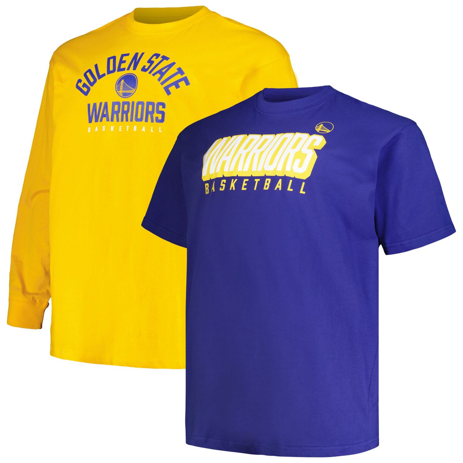 Fanatics /Gold Golden State Warriors Big  Tall Short Sleeve  Long Sleeve T-Shirt Set                                             - view number 1 selected