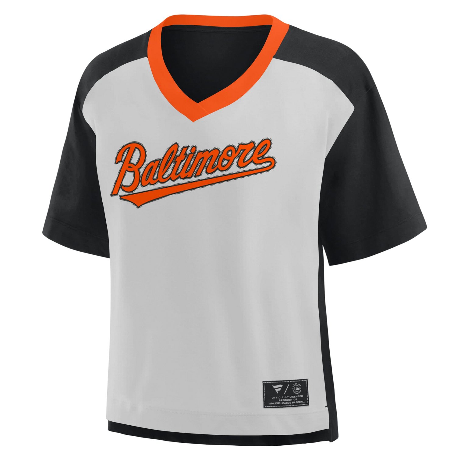 Fanatics Graphite Baltimore Orioles Oversized Race To Win V-Neck T-Shirt - view number 2