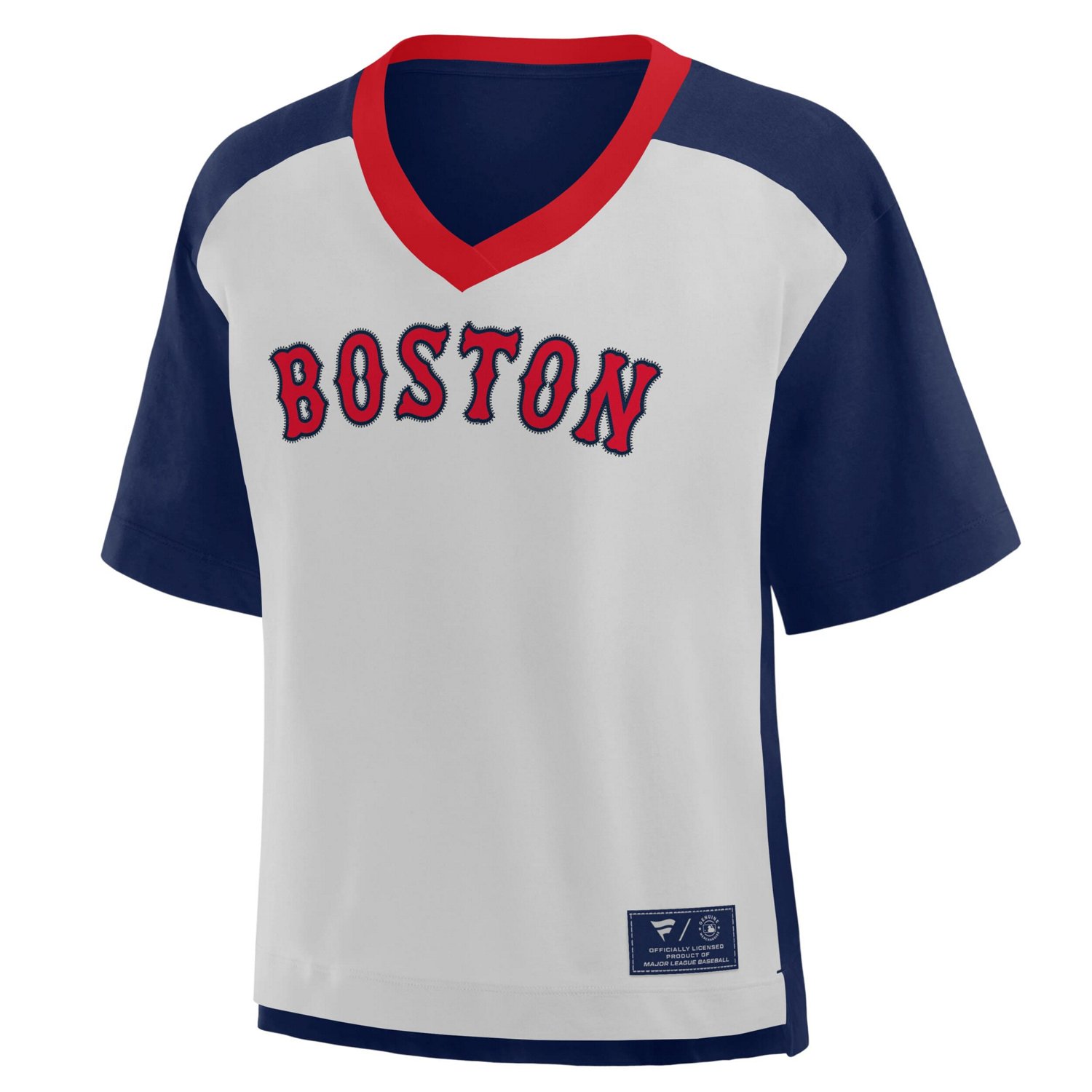 Fanatics Graphite Boston Red Sox Oversized Race To Win V-Neck T-Shirt - view number 2