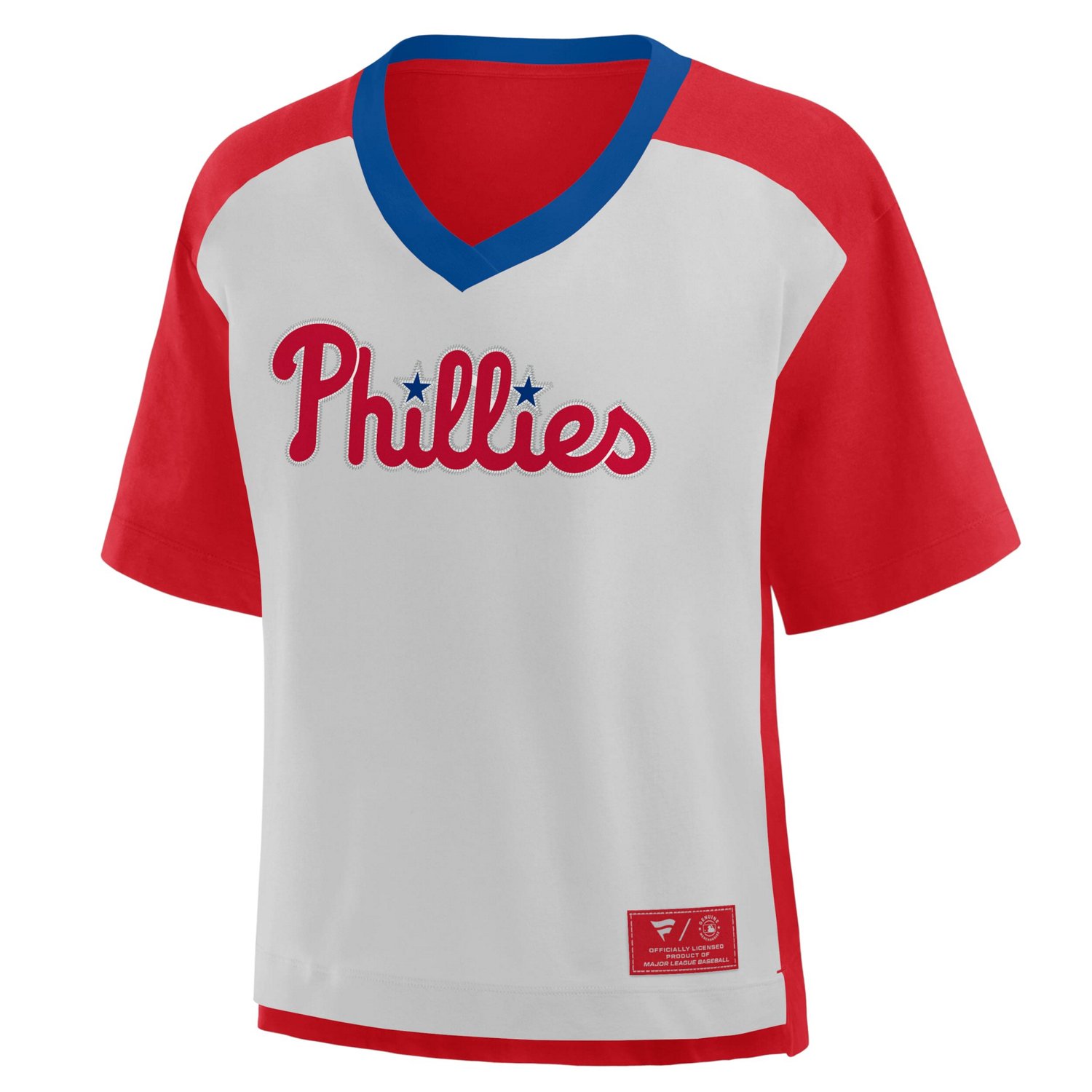 Fanatics Graphite Philadelphia Phillies Oversized Race To Win V-Neck T-Shirt - view number 2