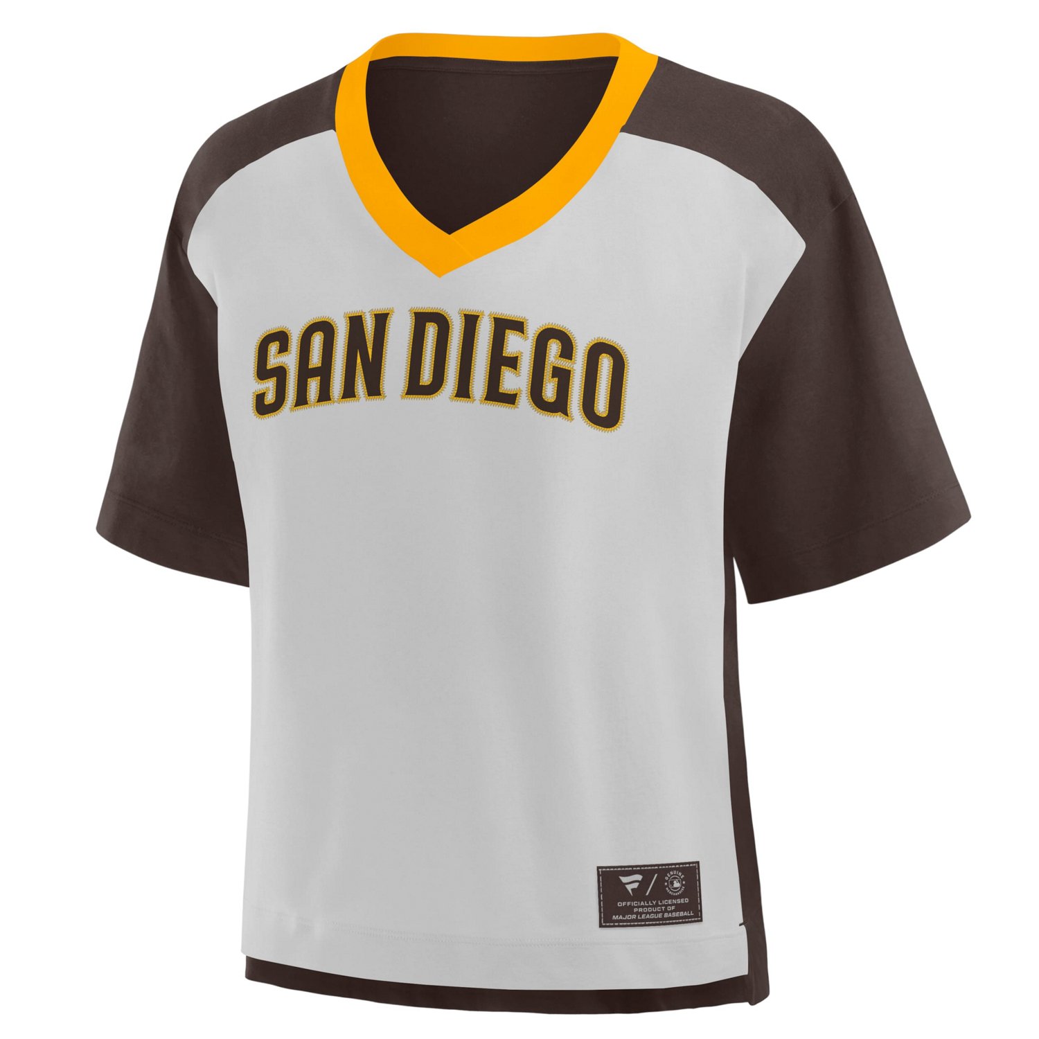 Fanatics Graphite San Diego Padres Oversized Race To Win V-Neck T-Shirt                                                          - view number 2