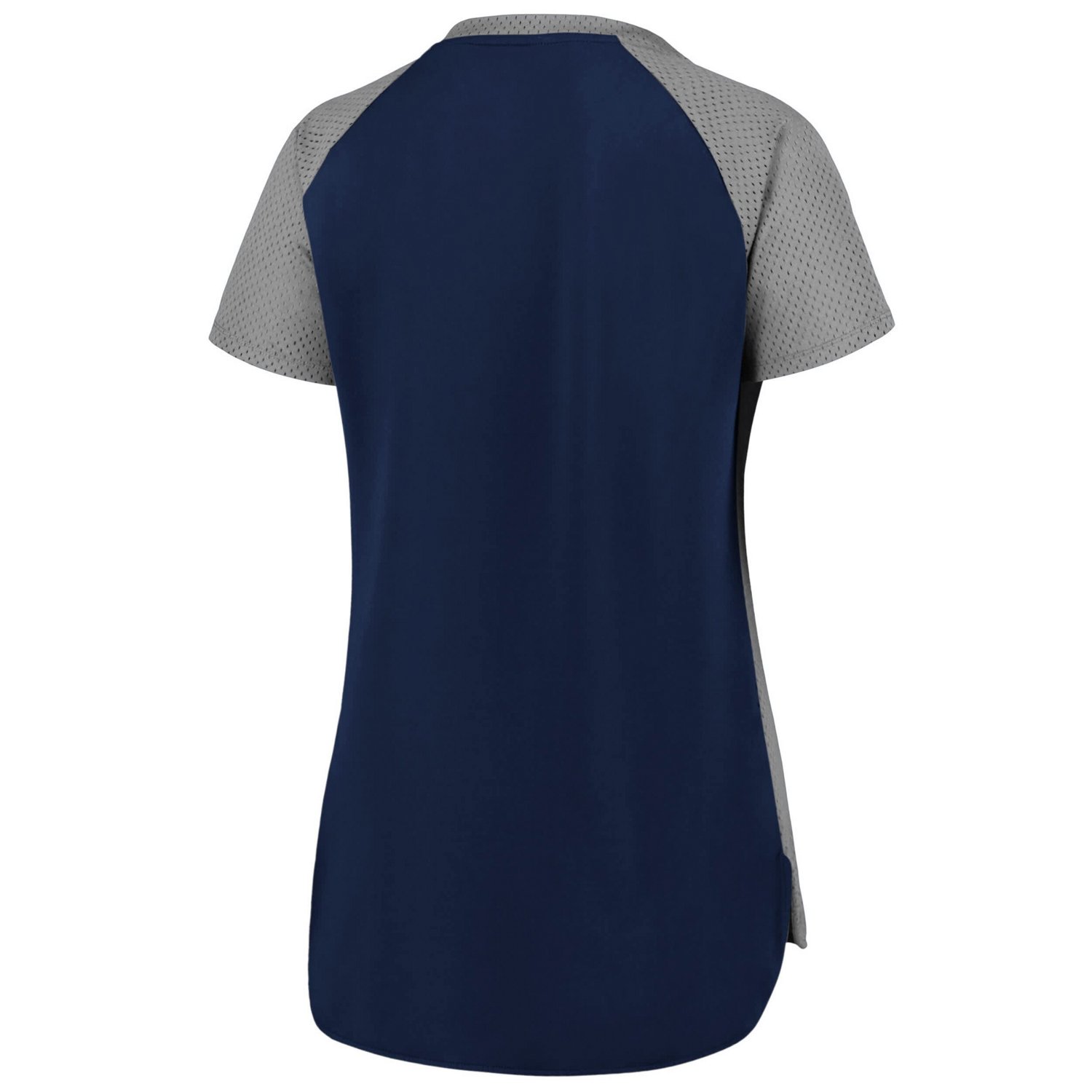 Fanatics Gray New York Yankees Iconic League Diva Raglan V-Neck T-Shirt