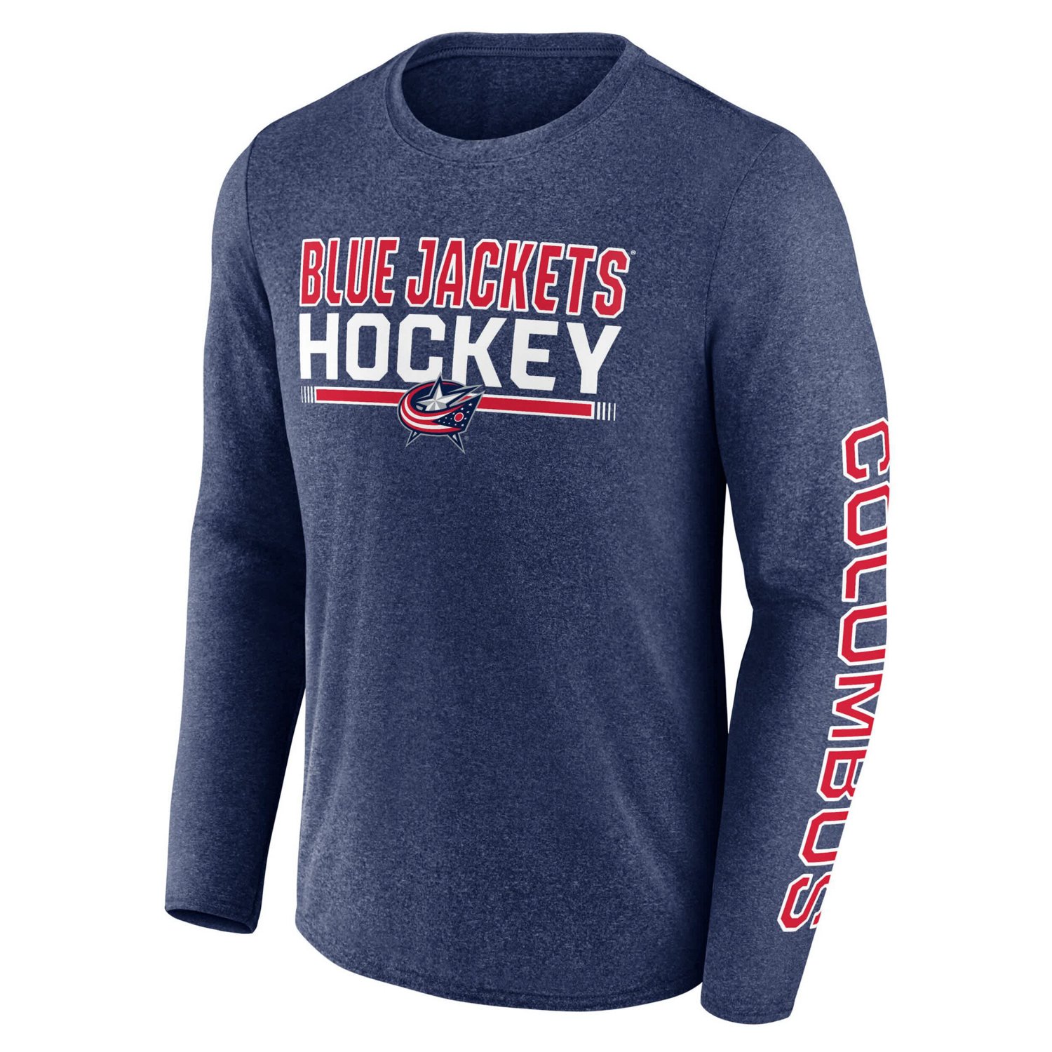 Fanatics Heather Columbus Blue Jackets Sweep Iconic Synthetic Long Sleeve T-Shirt - view number 2