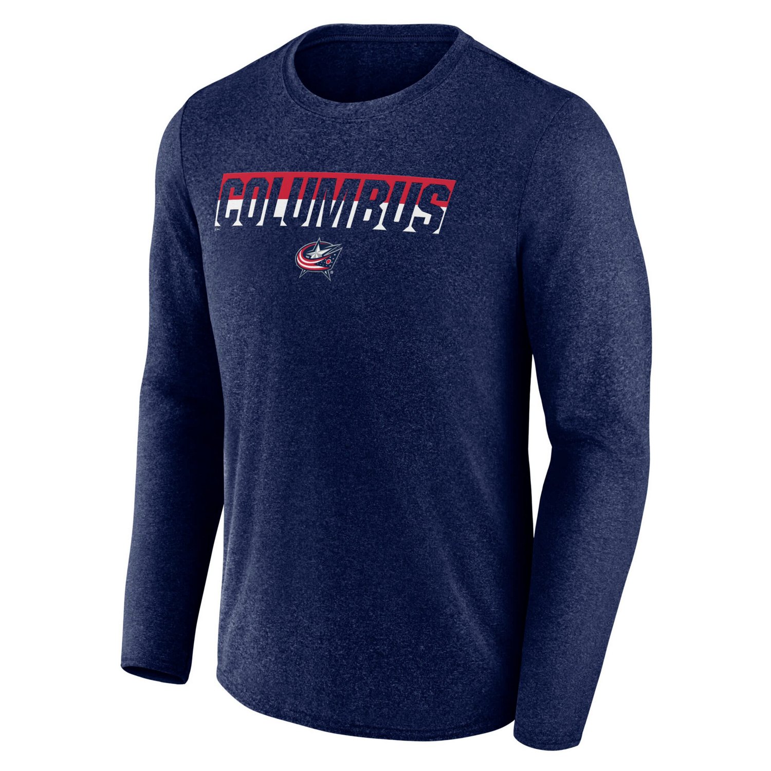 Fanatics Heather Columbus Blue Jackets Transition Long Sleeve T-Shirt                                                            - view number 2