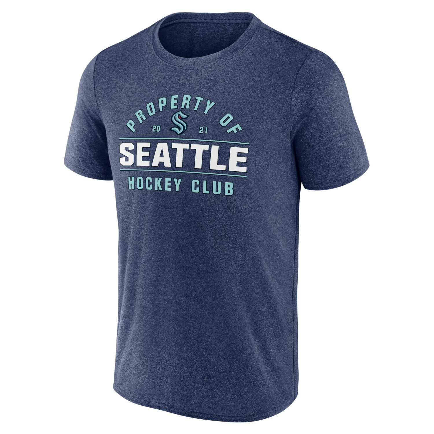 Fanatics Heather Deep Sea Seattle Kraken Property Of T-Shirt