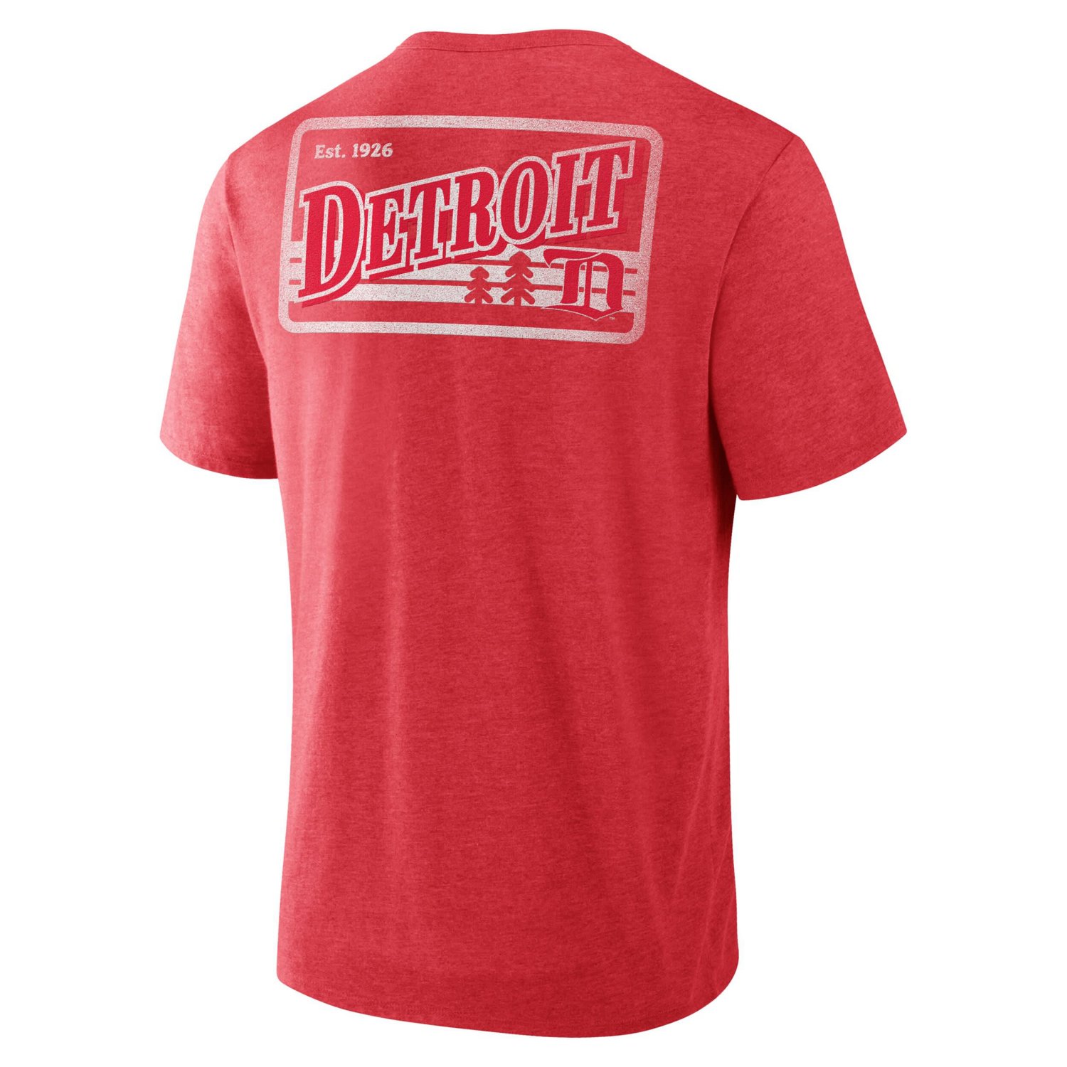 Fanatics Heather Detroit Wings Fan Lanes Tri-Blend T-Shirt - view number 3