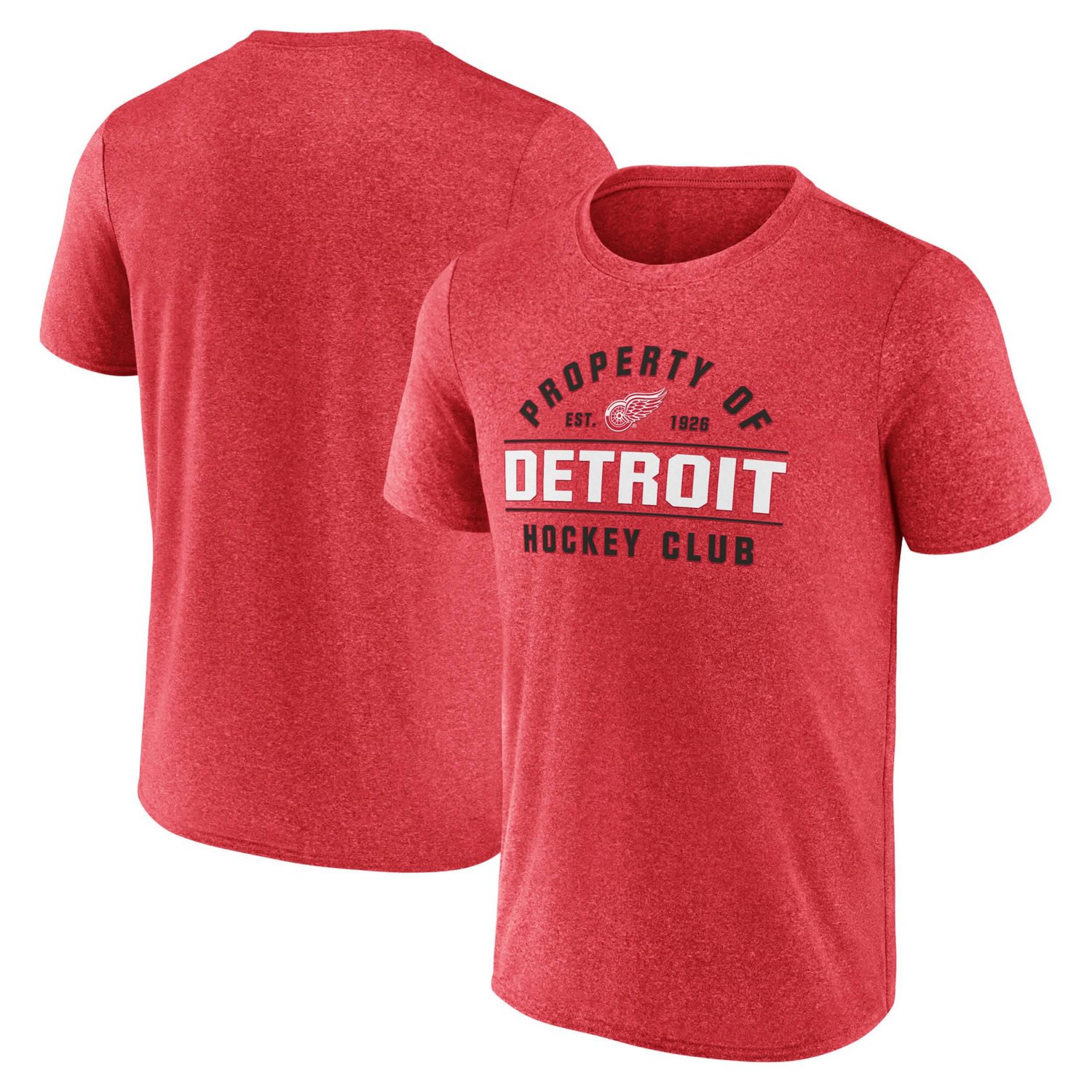 Fanatics Heather Detroit Wings Property Of T-Shirt