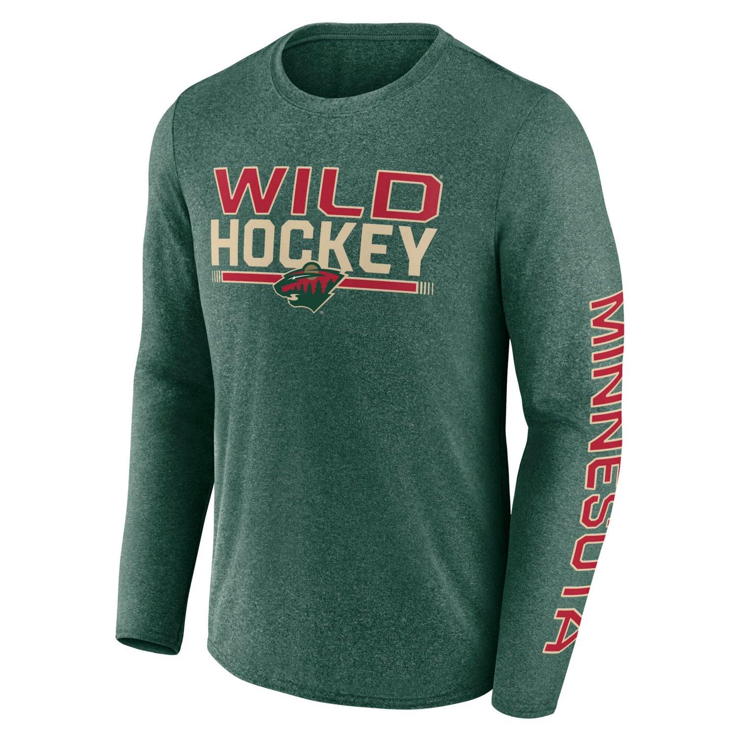 Fanatics Heather Minnesota Wild Sweep Iconic Synthetic Long Sleeve T-Shirt - view number 2