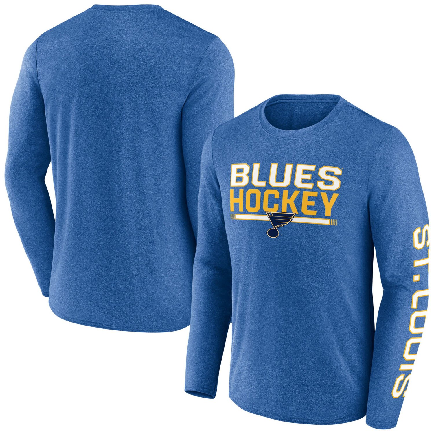 Fanatics Heather St Louis s Sweep Iconic Synthetic Long Sleeve T-Shirt