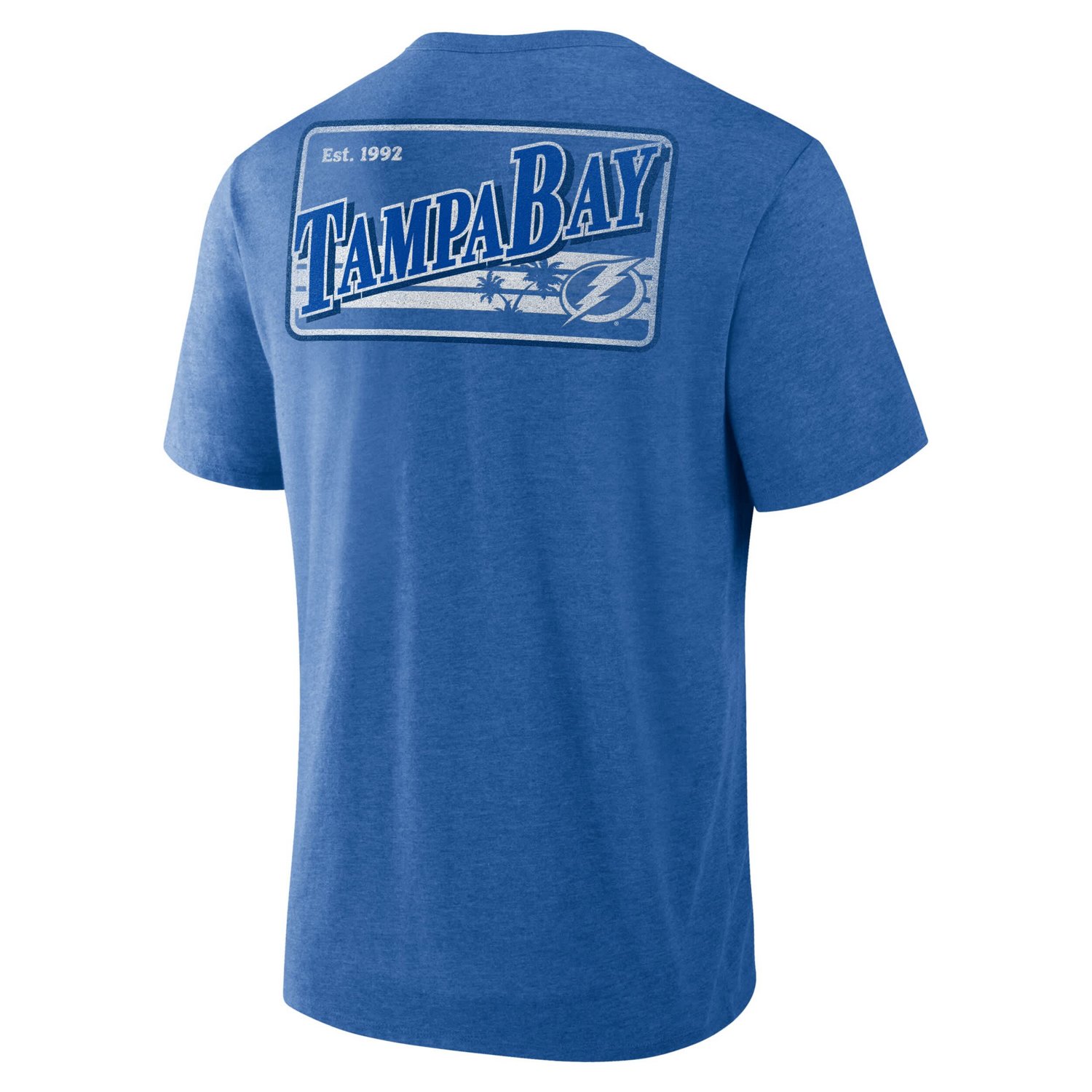 Fanatics Heather Tampa Bay Lightning Fan Lanes Tri-Blend T-Shirt                                                                 - view number 3
