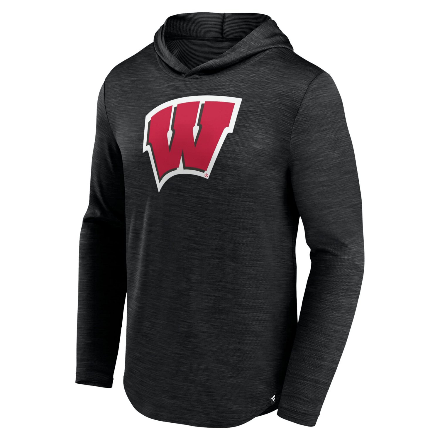 Fanatics Heather Wisconsin Badgers Transitional Hoodie T-Shirt - view number 2