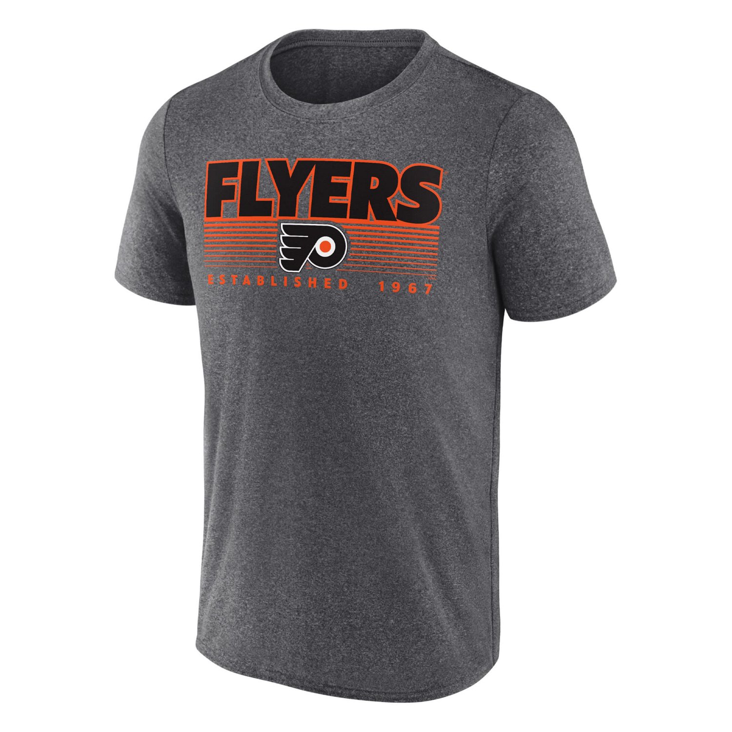 Fanatics Heathered Charcoal Philadelphia Flyers Prodigy Performance T-Shirt - view number 2