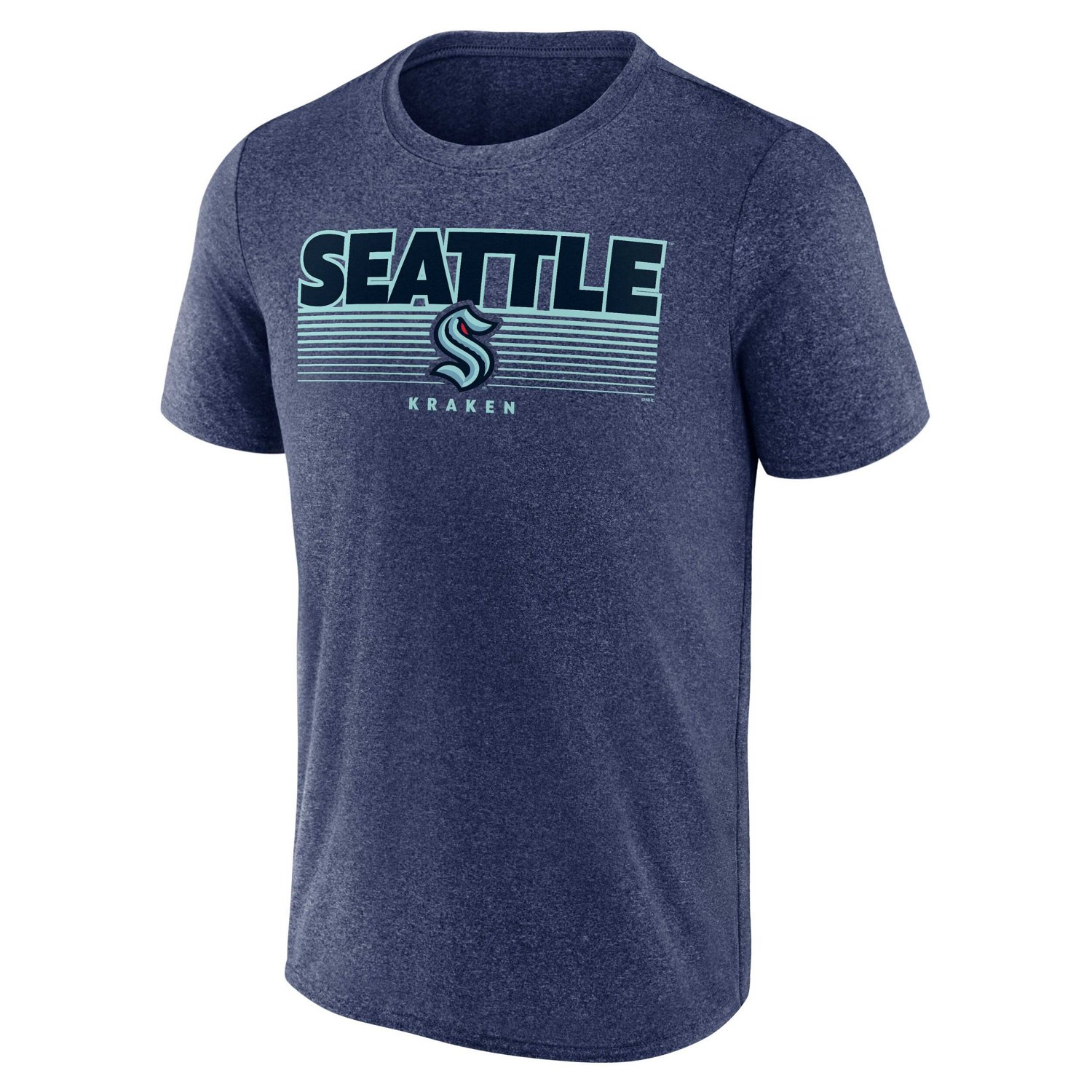 Fanatics Heathered Deep Sea Seattle Kraken Prodigy Performance T-Shirt                                                           - view number 2
