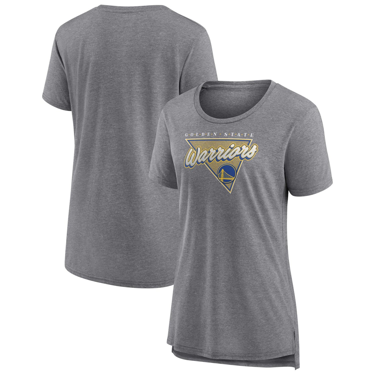 Fanatics Heathered Gray Golden State Warriors True Classics Tri-Blend T-Shirt