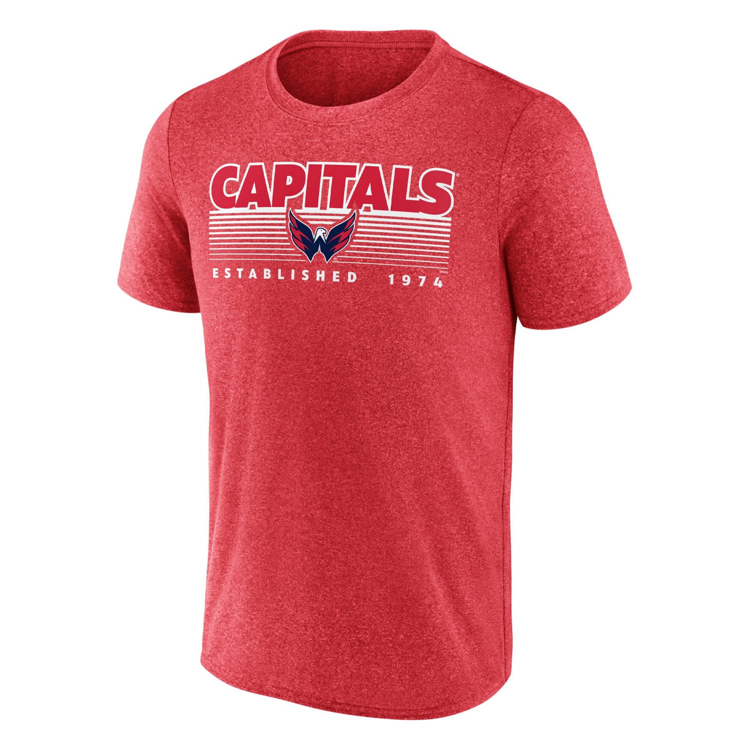 Fanatics Heathered Washington Capitals Prodigy Performance T-Shirt                                                               - view number 2