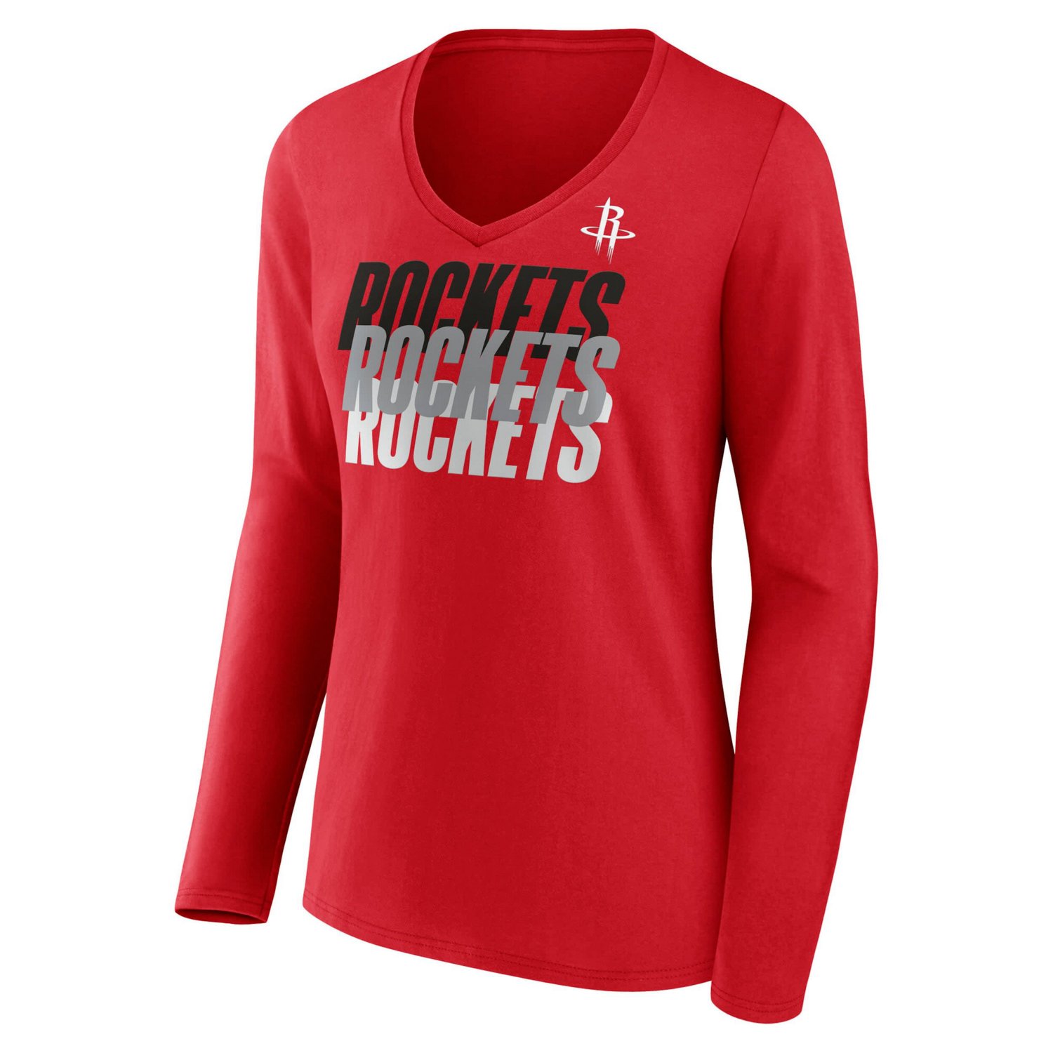 Fanatics Houston Rockets Iconic Tumble Long Sleeve V-Neck T-Shirt                                                                - view number 2