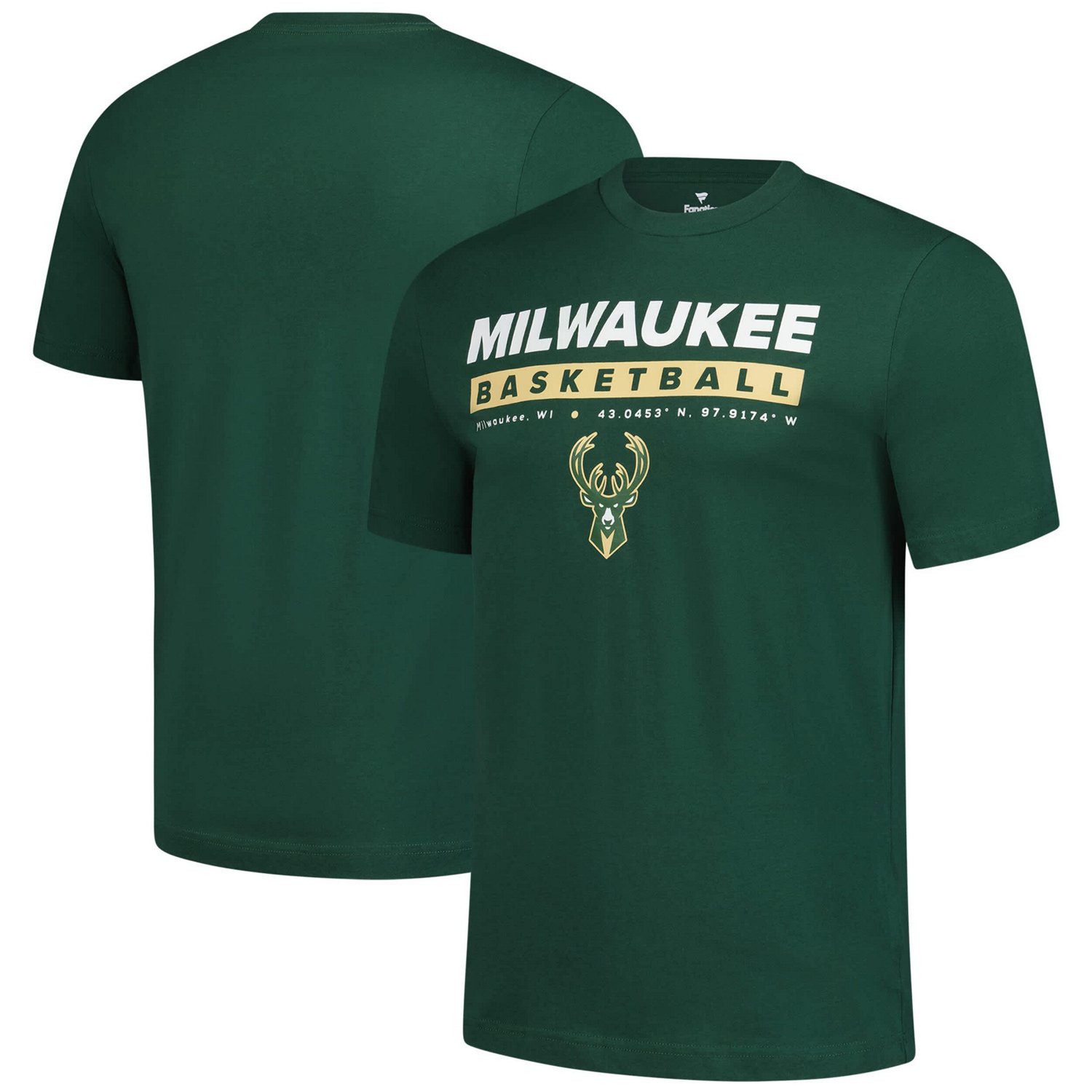 Fanatics Hunter Milwaukee Bucks Location Just Net T-Shirt