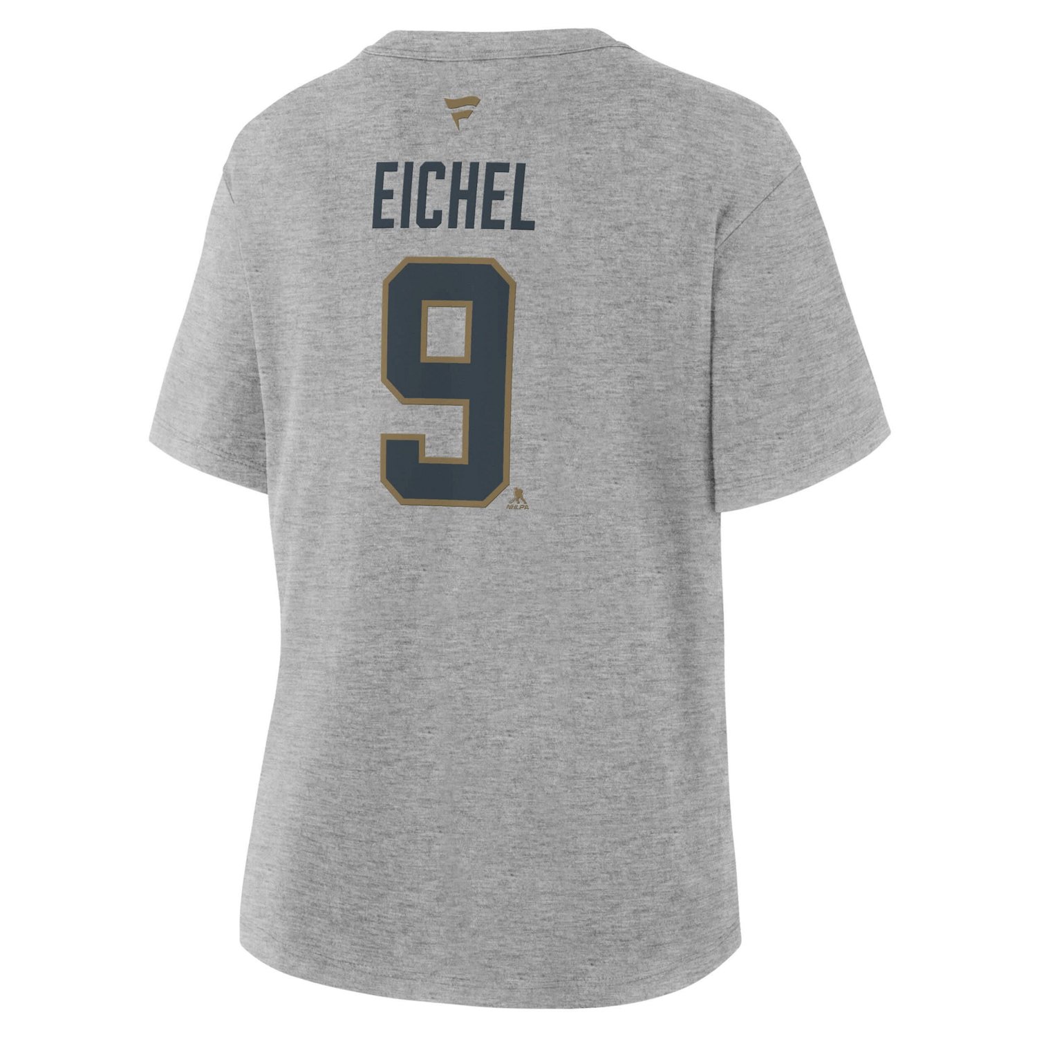 Fanatics Jack Eichel Gray Vegas Golden Knights Authentic Stack Name  Number T-Shirt - view number 3