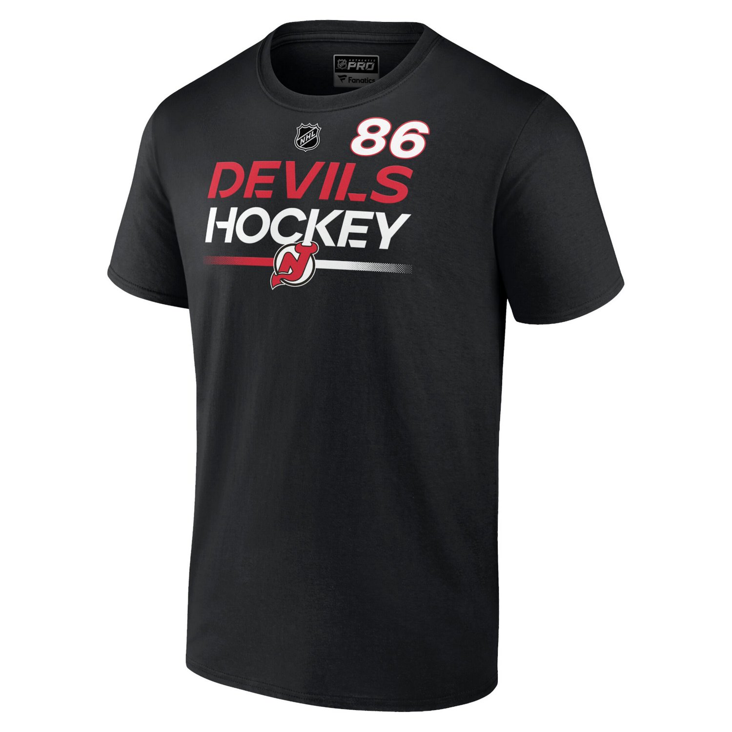 Fanatics Jack Hughes New Jersey Devils Authentic Pro Prime Name  Number T-Shirt - view number 2